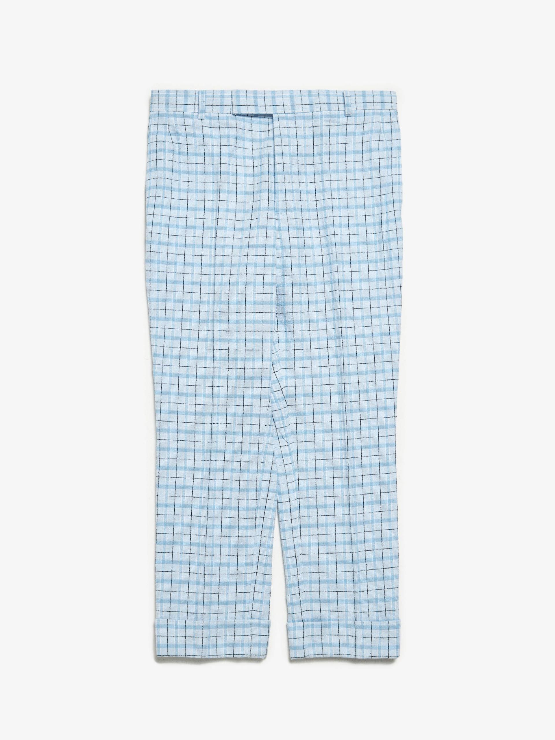 Thom Browne Light Blue Checkered Pants Size US 34 / EU 50 - 1 Thumbnail