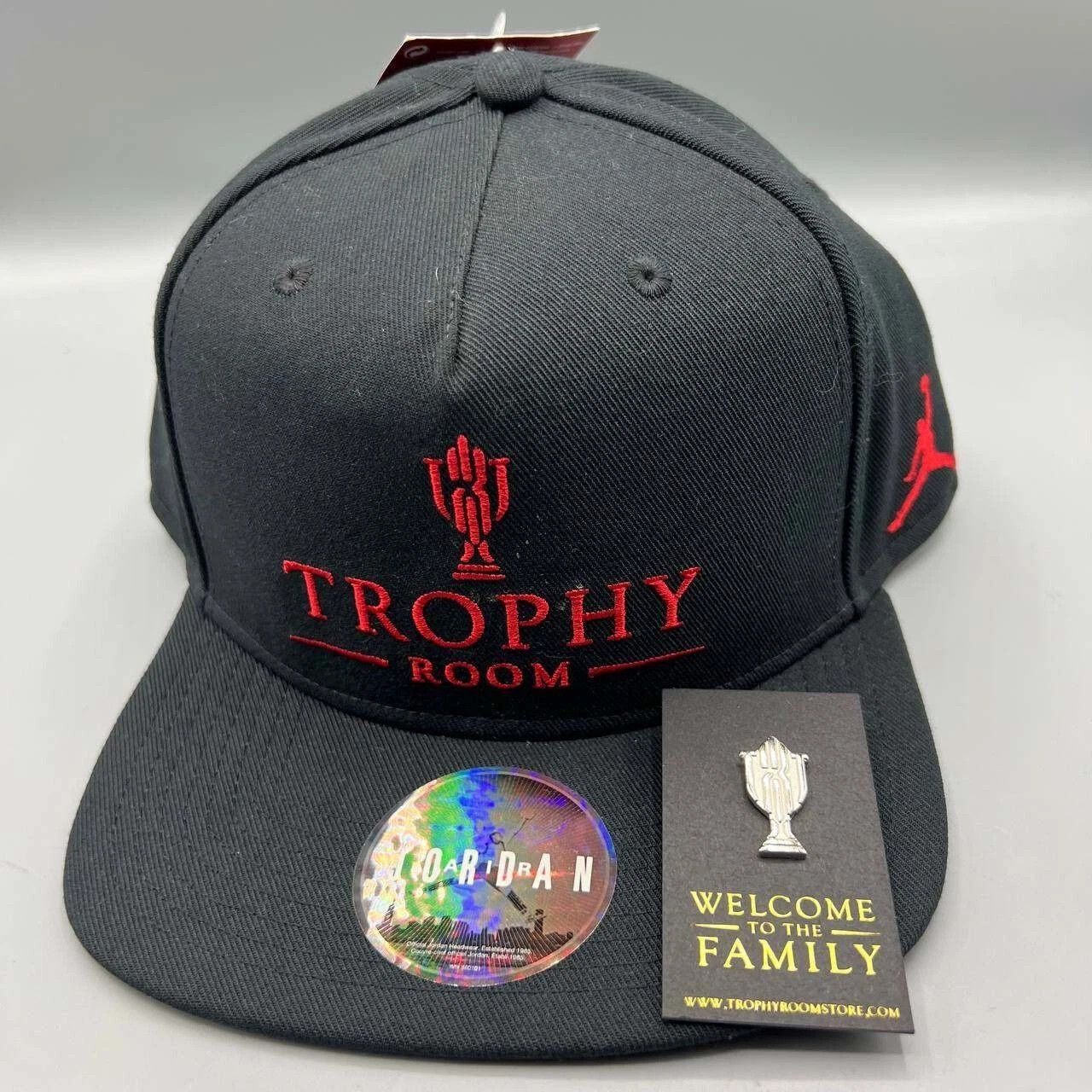 Jordan Brand Air Jordan Hat Men Trophy Room Script Logo SnapBack with Pin Size ONE SIZE - 1 Thumbnail