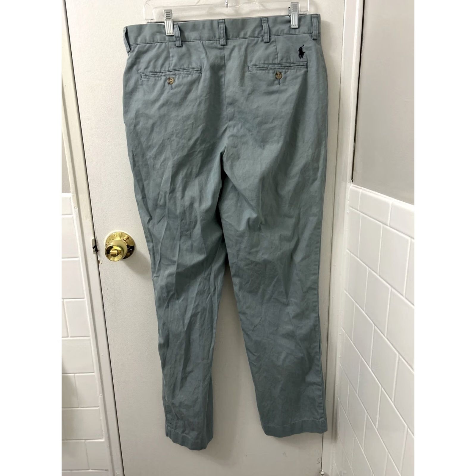 Polo Ralph Lauren VINTAGE Polo Ralph Lauren Suffield Pants Mens 34x32 Blue Chino Plain Logo 90s Preppy Mens Size US S / EU 44-46 / 1 - 7 Thumbnail
