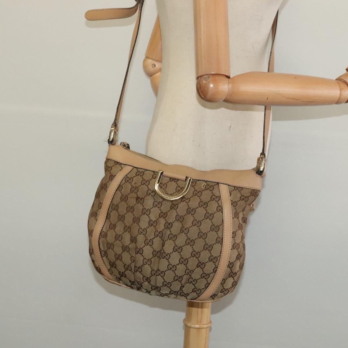 Gucci GUCCI GG Canvas Shoulder Bag Beige Gold Size ONE SIZE - 14 Thumbnail