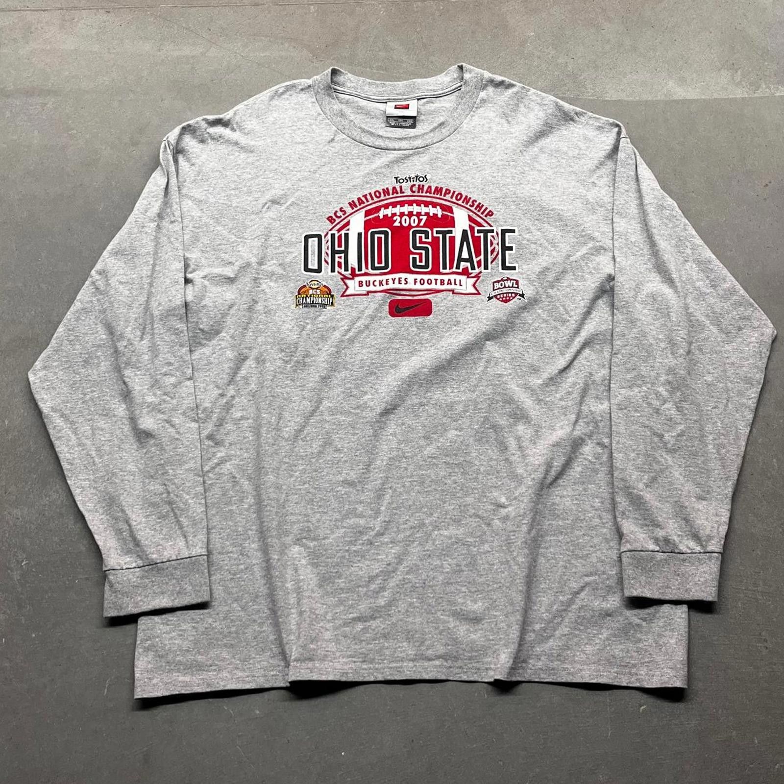 Nike Y2K Nike Team 2007 Ohio State Buckeyes Championship Shirt Size US XL / EU 56 / 4 - 1 Thumbnail