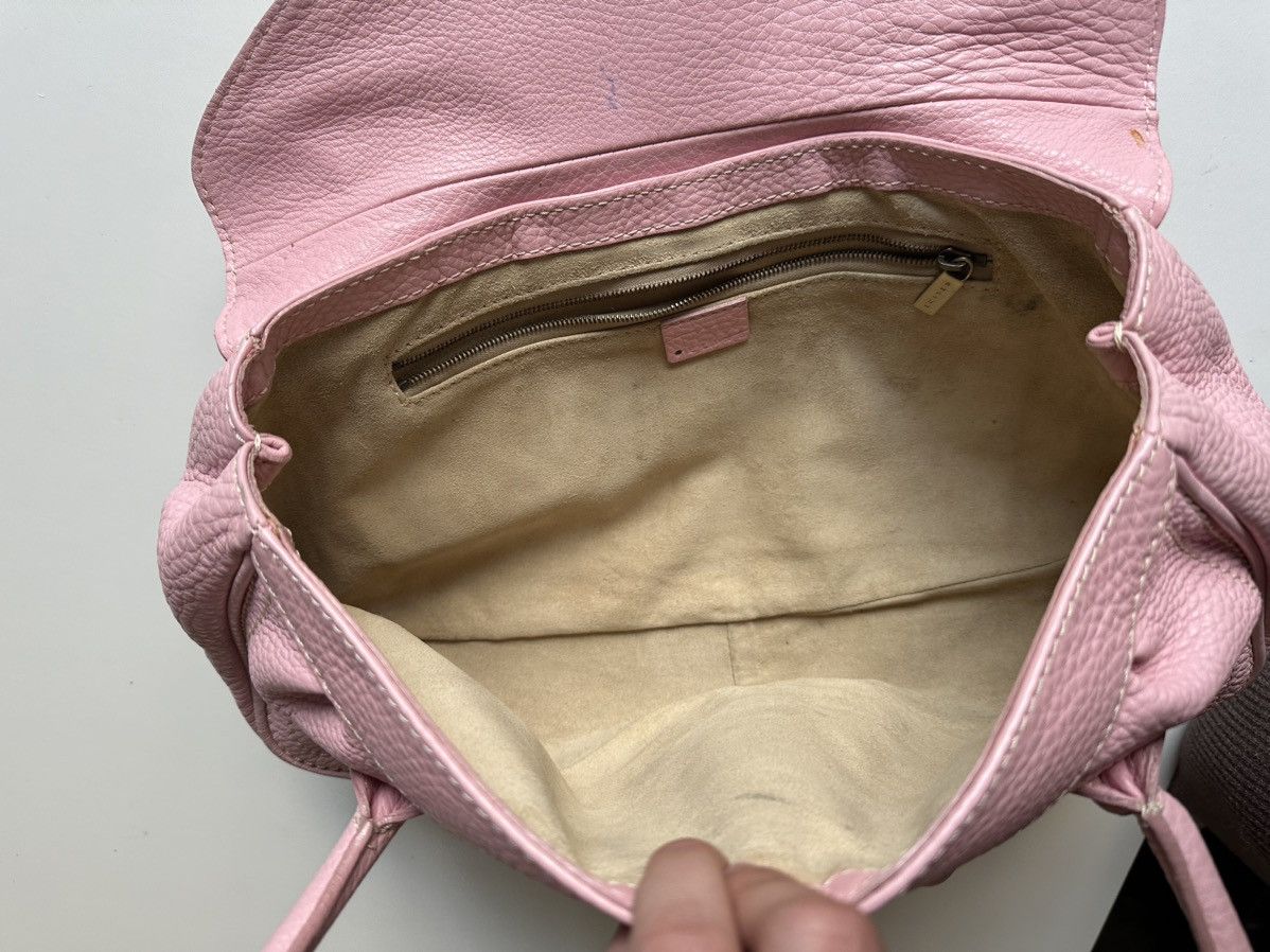 Celine Vintage Celine Y2K Bubblegum Pink Leather Buckle Shoulder Size ONE SIZE - 8 Thumbnail