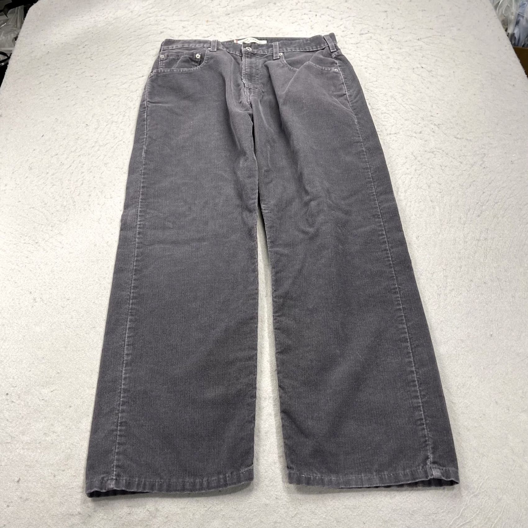 Levi's VINTAGE Levi's 569 Jeans Mens 34x30 Gray Corduroy Straight 5-Pocket Design Levi's 500 Series 90s Grunge Retro Mens Size US 34 / EU 50 - 2 Thumbnail