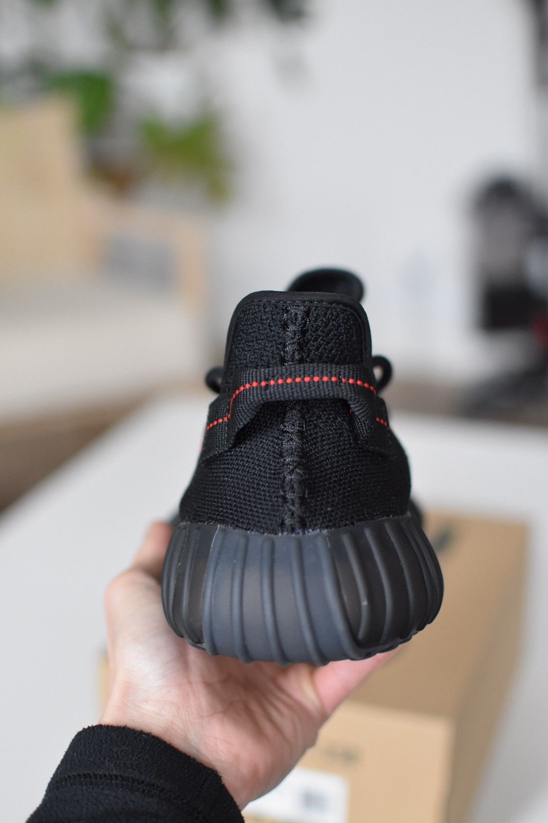 Adidas × Kanye West DS Yeezy Boost 350 V2 Black/Red Size US 10 / EU 43 - 7 Thumbnail