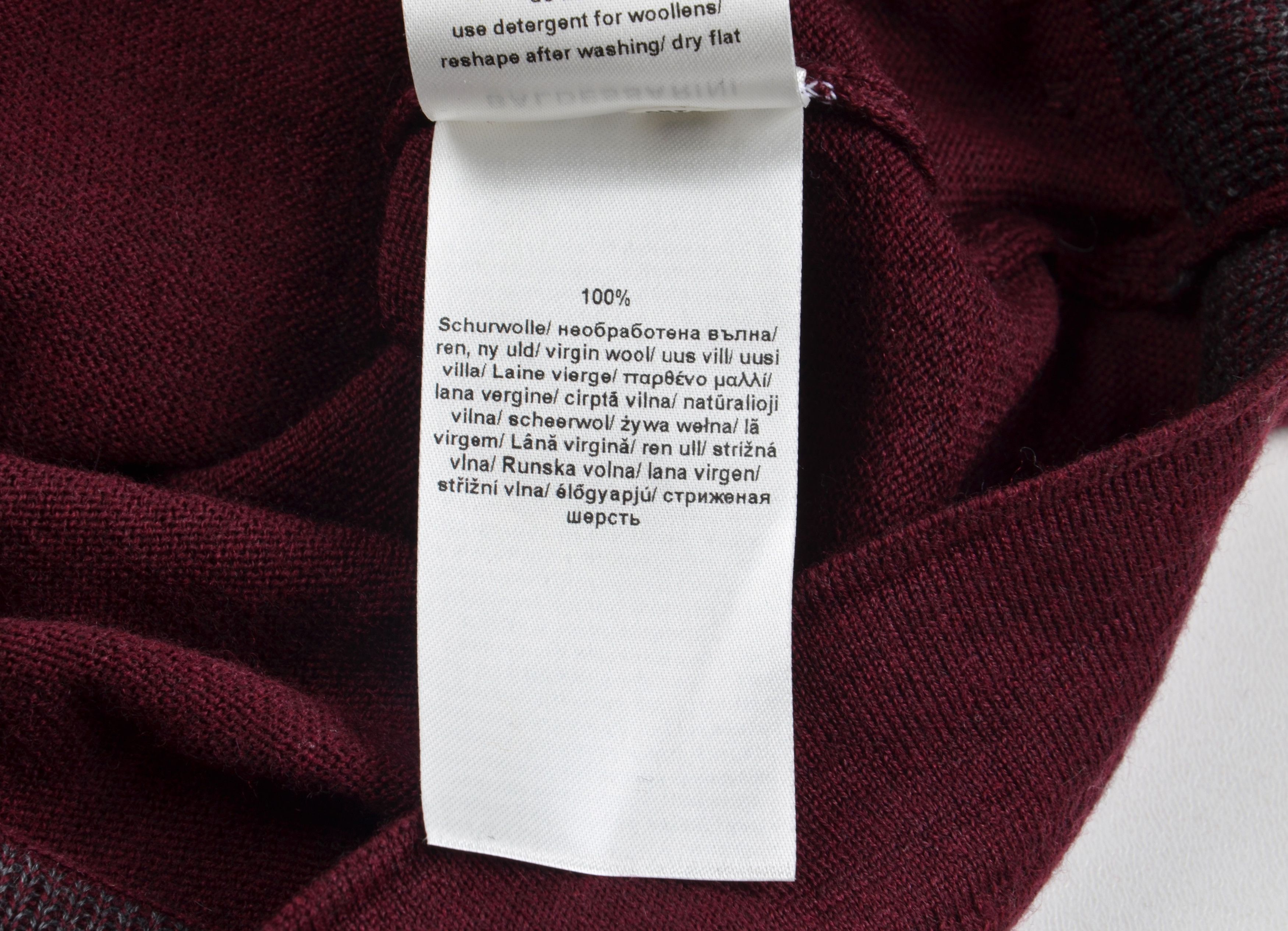 Baldessarini Baldessarini 100% Wool Burgundy Soft Turtleneck Sweater Size US M / EU 48-50 / 2 - 8 Thumbnail