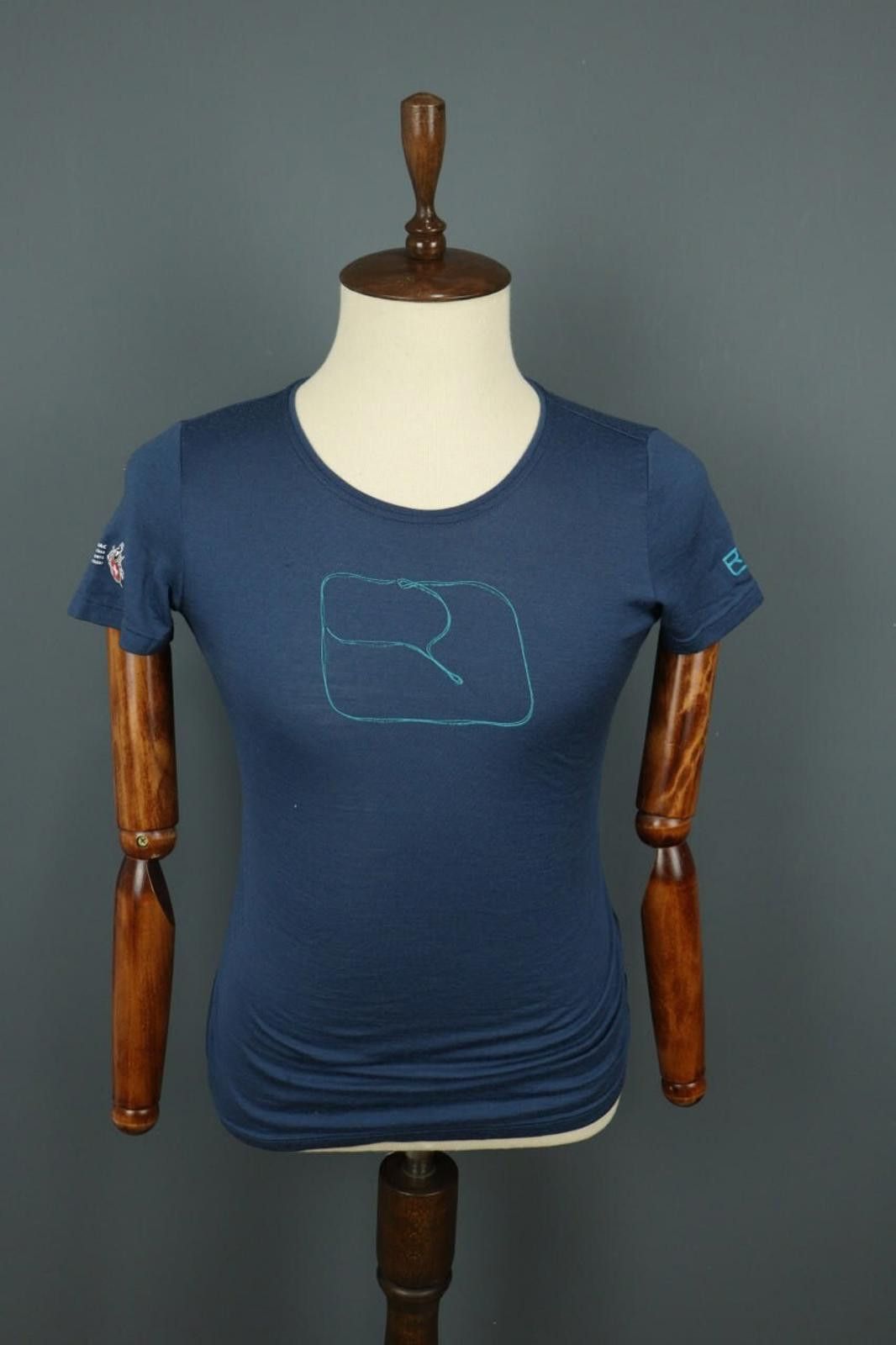 ORTOVOX Ortovox Blue Big Logo Wool Short Sleeve T-Shirt Size M Size US M / EU 48-50 / 2 - 1 Thumbnail
