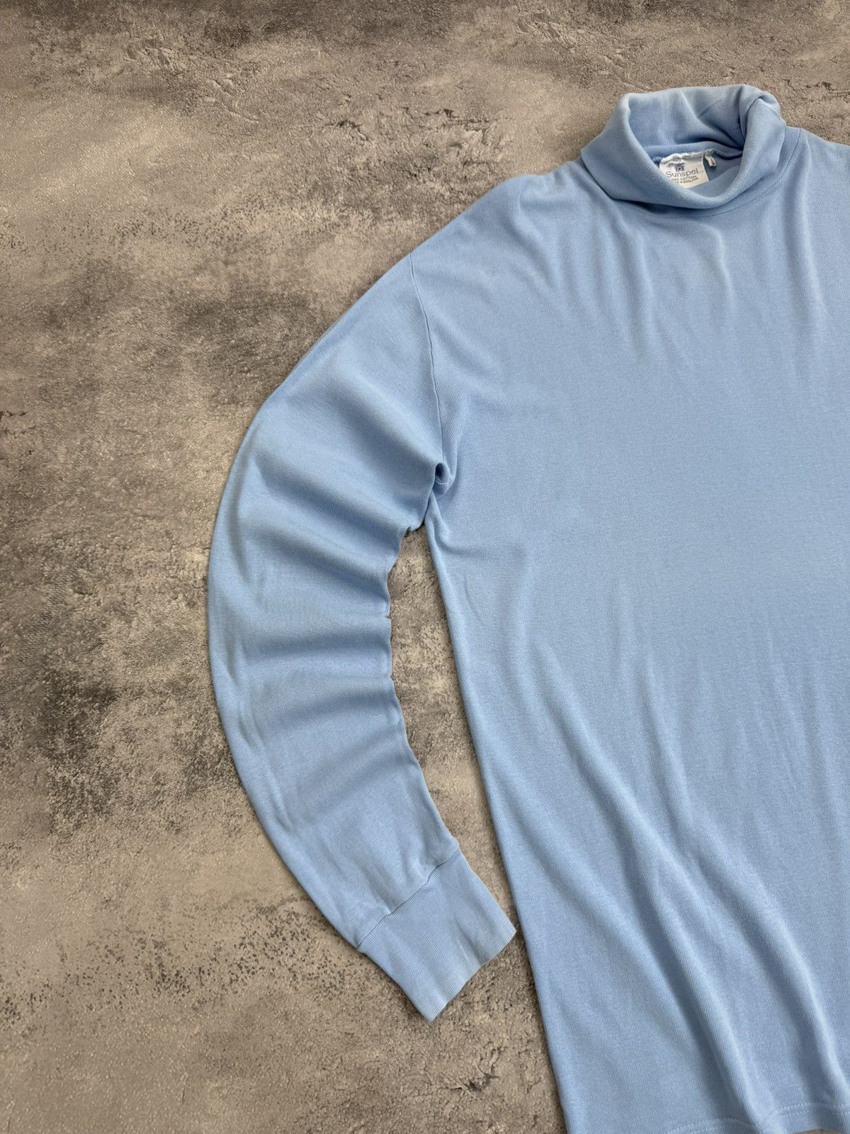 Sunspel Vintage Sunspel Blue Turtleneck Made In England Luxury Size US L / EU 52-54 / 3 - 9 Thumbnail