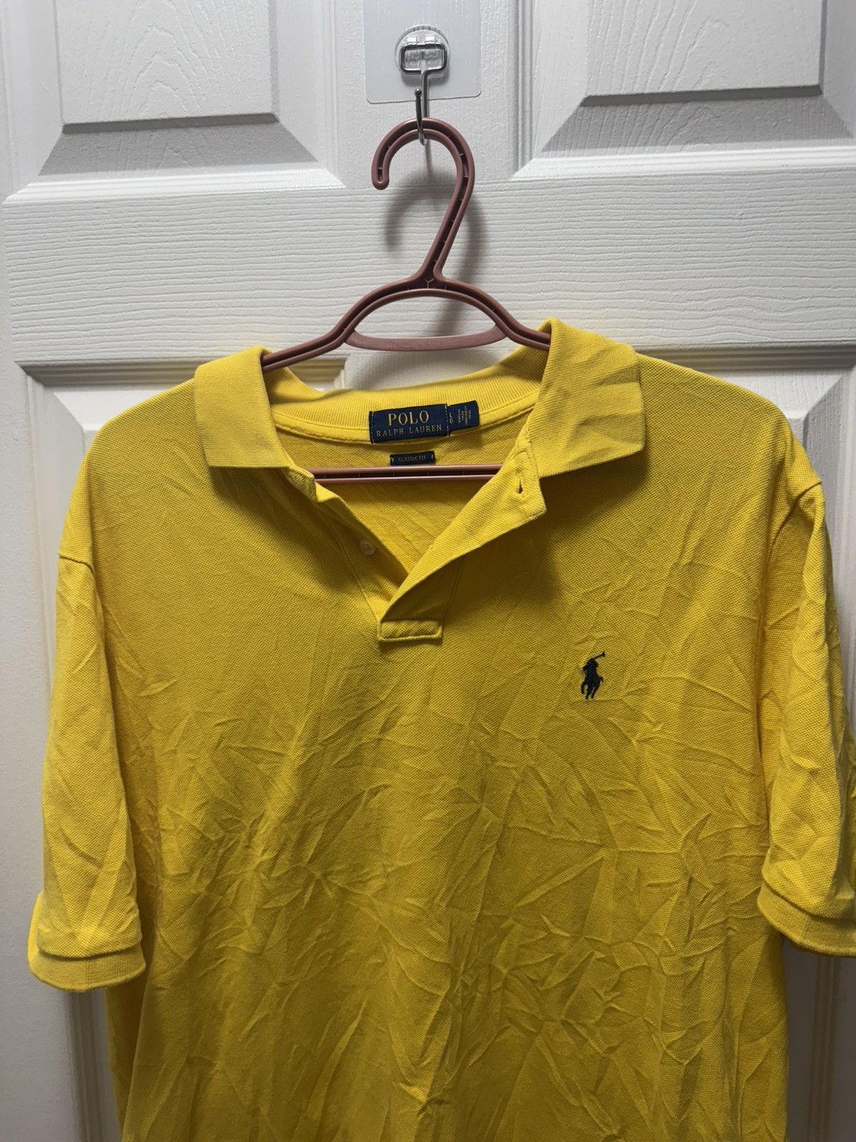 Polo Ralph Lauren Polo Ralph Lauren Vintage Yellow Oversized Polo Shirt Luxury Size US L / EU 52-54 / 3 - 3 Thumbnail