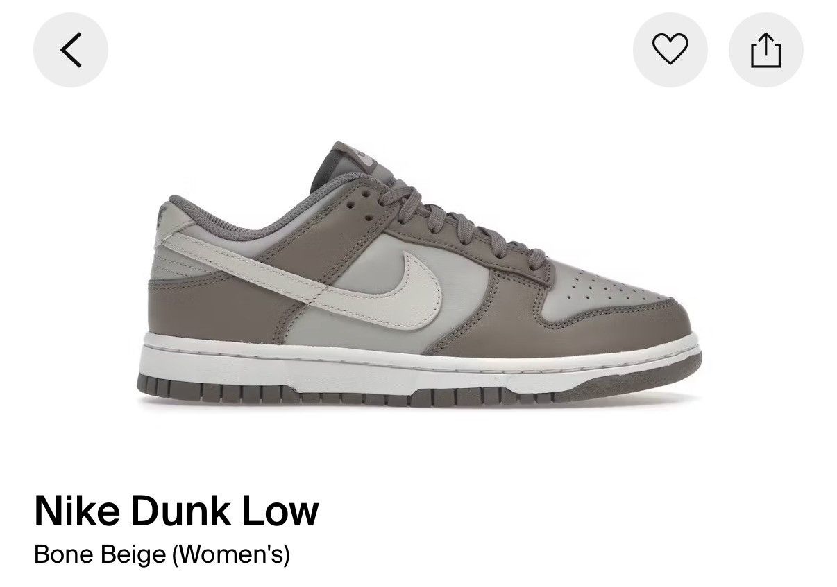 Nike Nike Dunk Low "Bone/Beige" Size US 10 / EU 43 - 1 Thumbnail