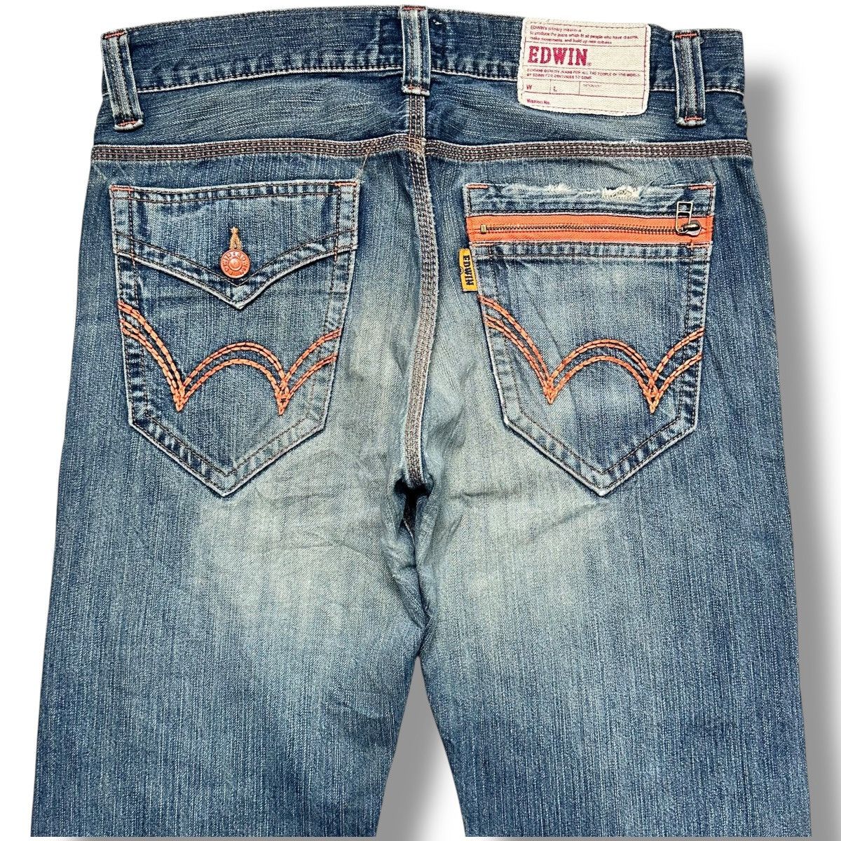 Edwin Edwin 403XVS Jeans | Authentic Denim | Rare Orange Stitching Size US 35 - 4 Thumbnail