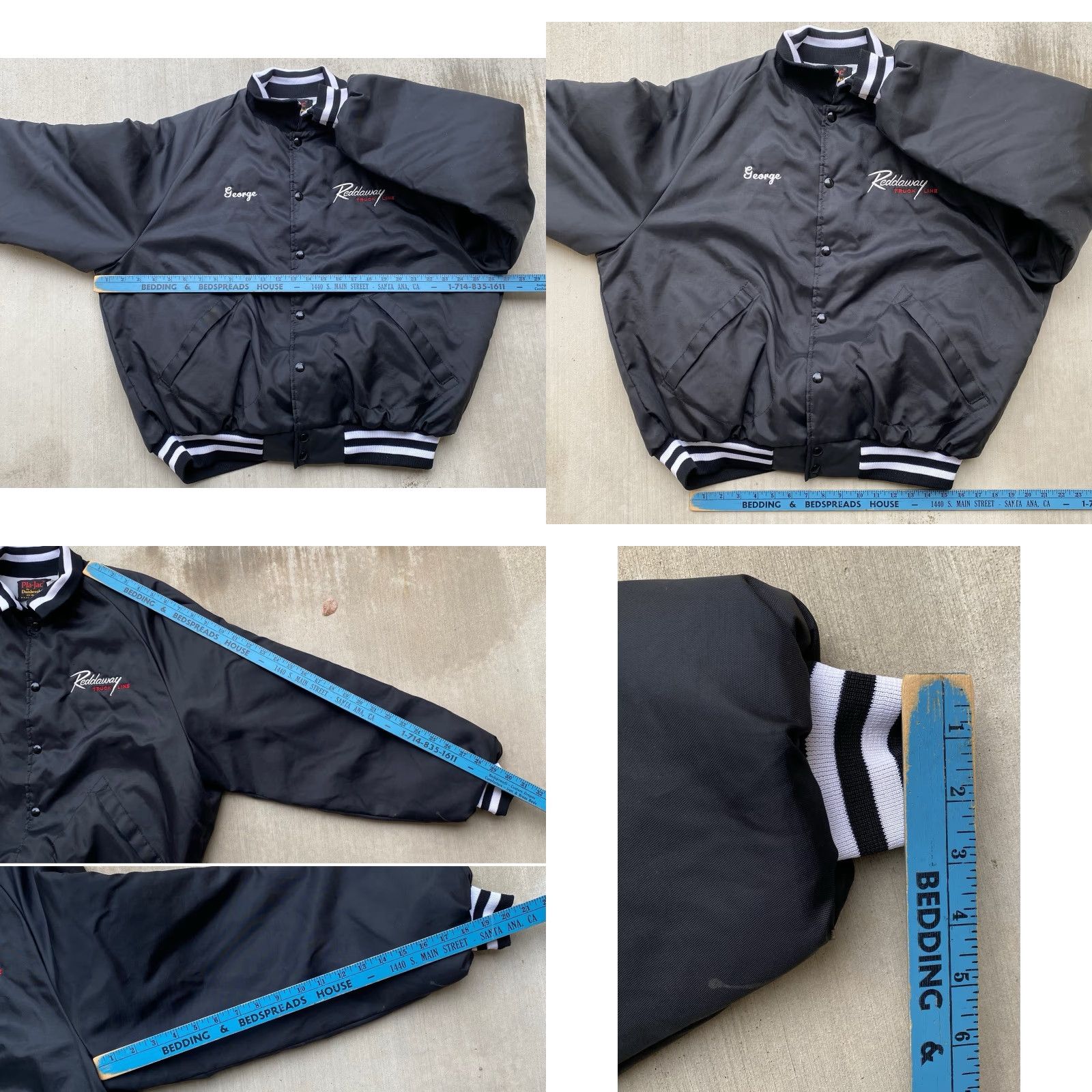 Dunbrooke VINTAGE Pla-Jac Dunbrooke Reddaway Truck Line Bomber Varsity Jacket Black XL Mens Size US XL / EU 56 / 4 - 11 Thumbnail