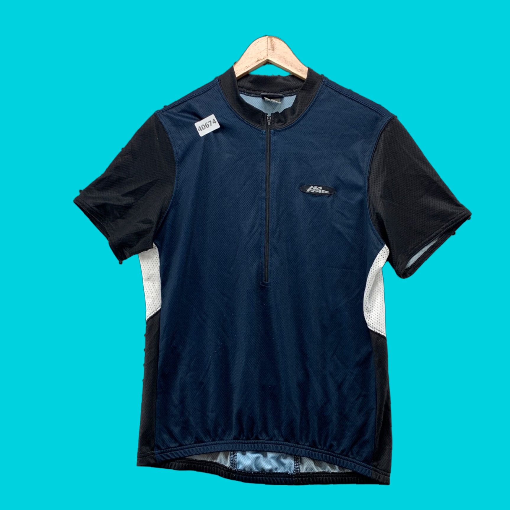 No Fear VINTAGE No Fear Cycling Jersey Mens Large Blue 1/2 Zip Pullover 90s Activewear USA Size US L / EU 52-54 / 3 - 1 Thumbnail