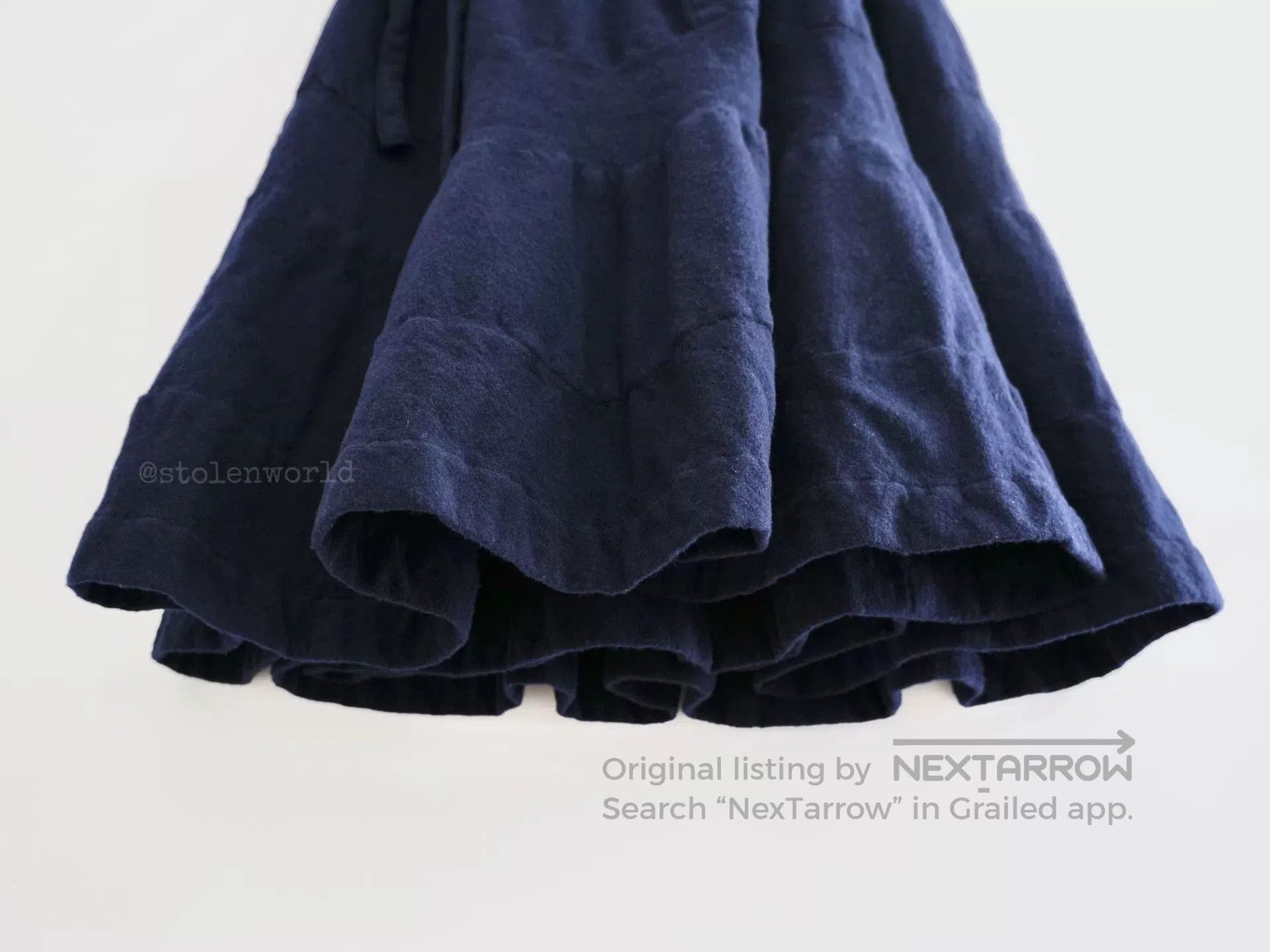 Comme des Garcons warm navy blue tiered cake skirt. Size 24" / US 00 / IT 34 - 2 Thumbnail