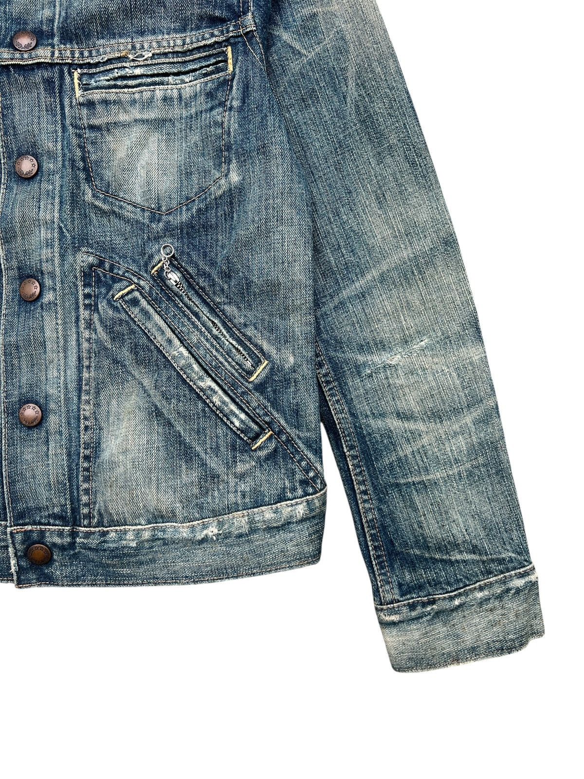 Japanese Brand RNA Japan Distressed Mudwash Denim Jacket Size S / US 4 / IT 40 - 7 Thumbnail
