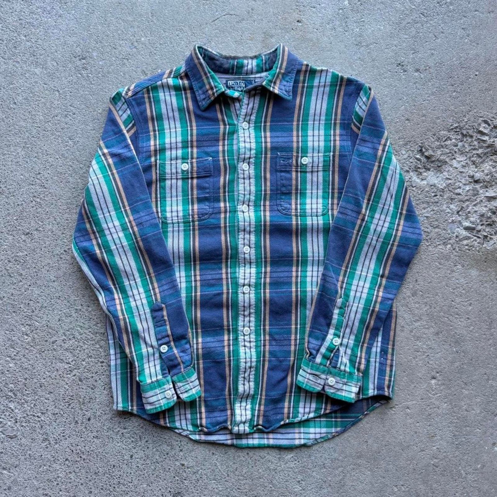 Polo Ralph Lauren 90s Plaid Cotton Polo Ralph Lauren Button Up Shirt Size US M / EU 48-50 / 2 - 2 Thumbnail