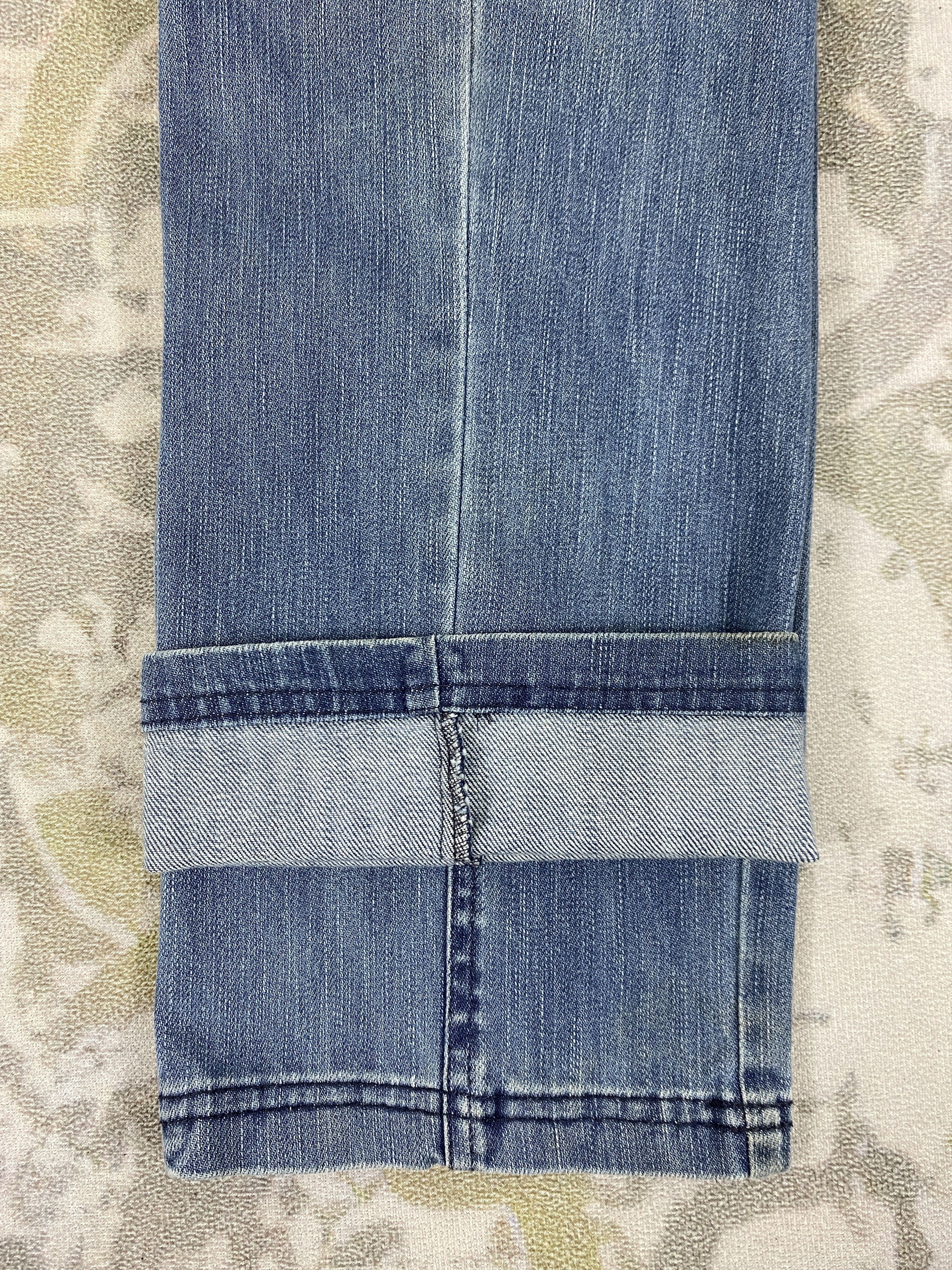 Japanese Brand Faded Blue Vintage Morgan Homme Jeans 32x33.5 Denim- JN3541 Size US 32 / EU 48 - 14 Thumbnail