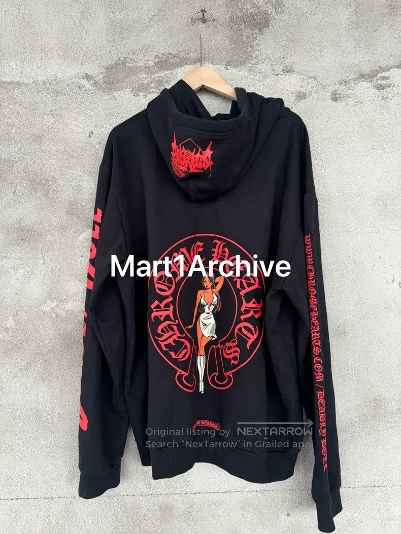 Chrome Hearts CHROME HEARTS Black and Red Hooded Sweatshirt Size US XL / EU 56 / 4 - 1 Thumbnail