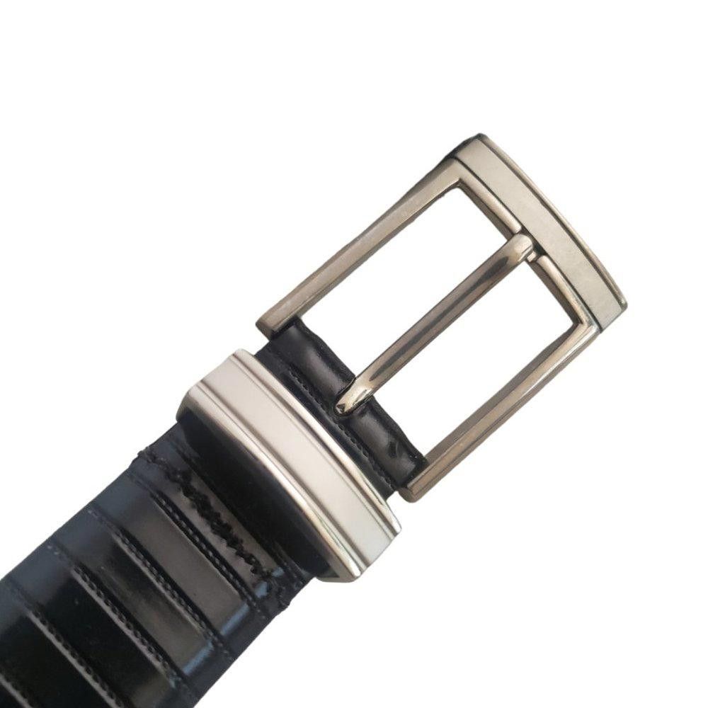 Designer Tulliani Men's Italian Calfskin Leather Belt 44" Size ONE SIZE - 3 Thumbnail