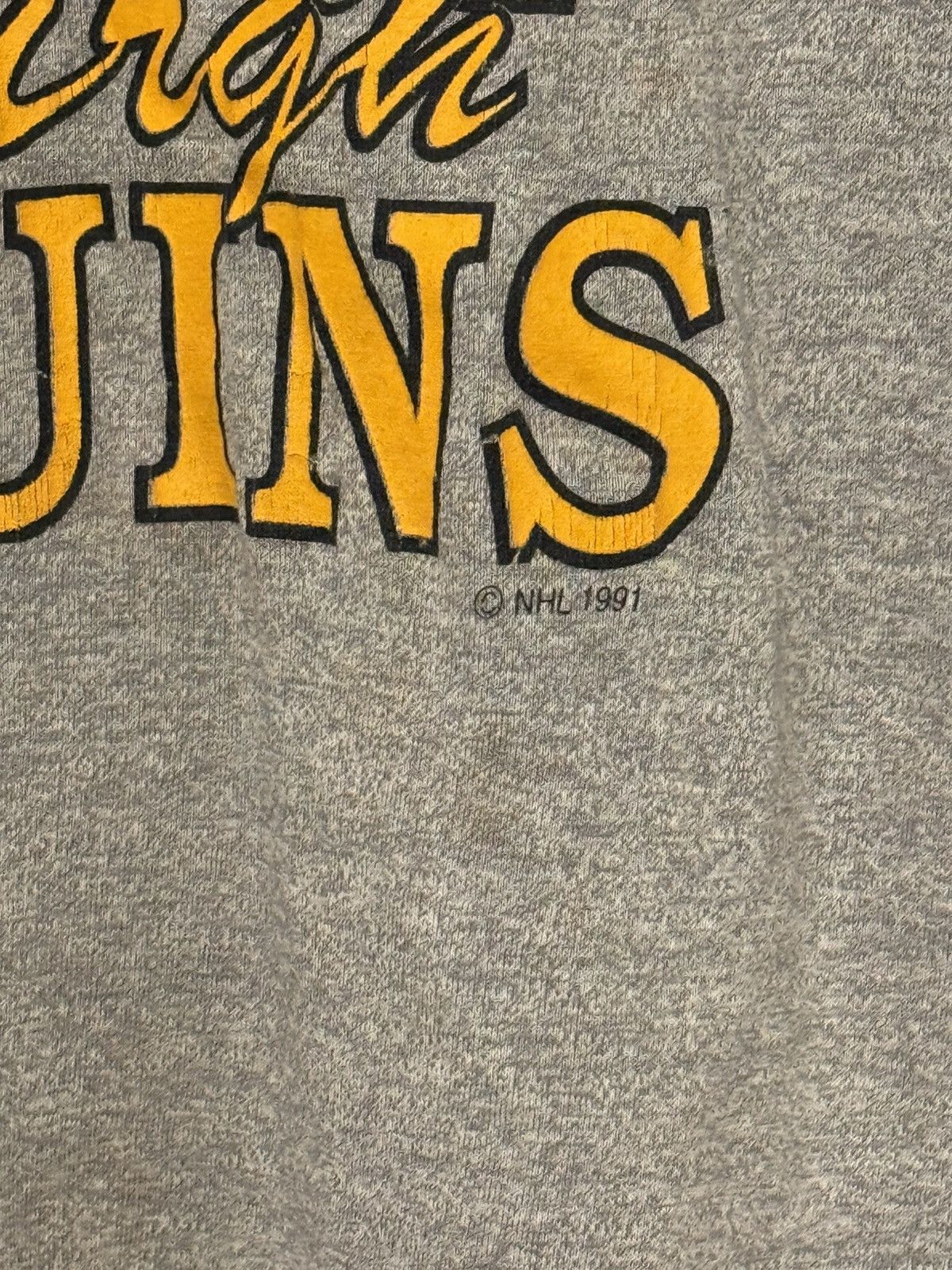 Logo 7 Vintage 1991 Pittsburgh Penguins Stanley Cup Champions Tee Size US M / EU 48-50 / 2 - 3 Thumbnail