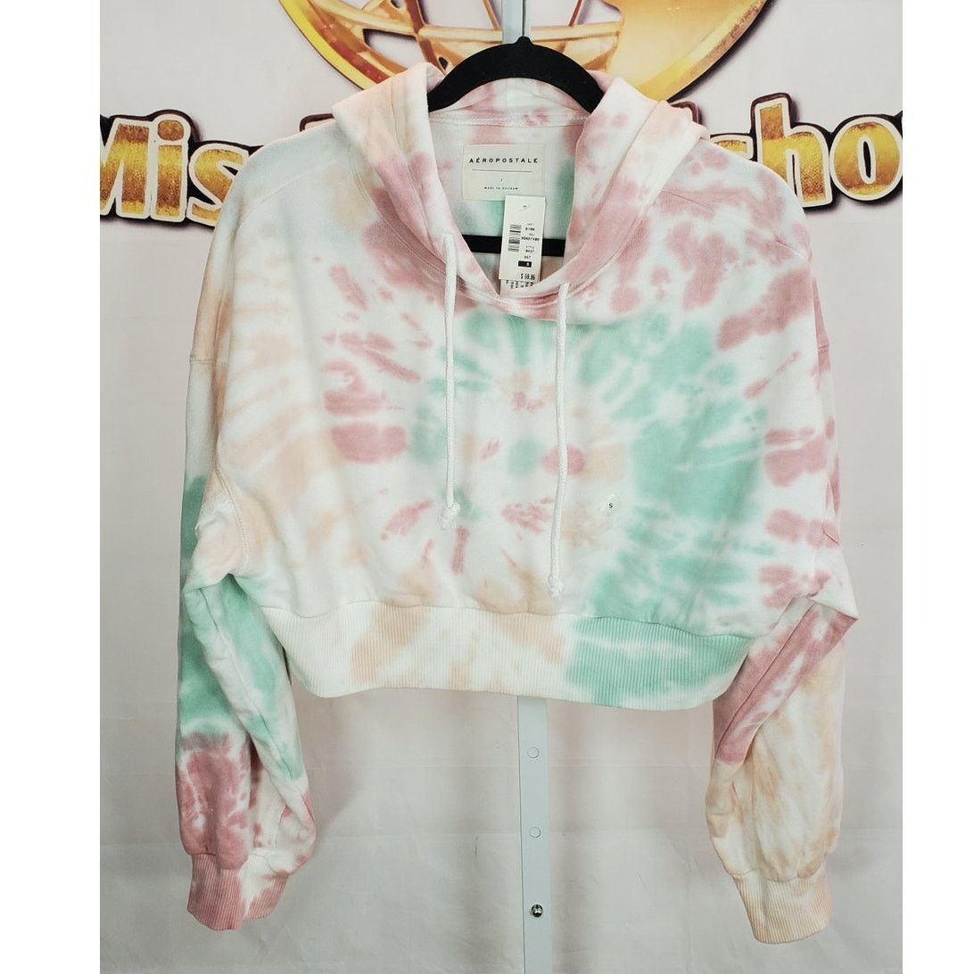 Aeropostale Aeropostale Red Green Tie Dye Crop Hoodie Small Size S / US 4 / IT 40 - 1 Thumbnail
