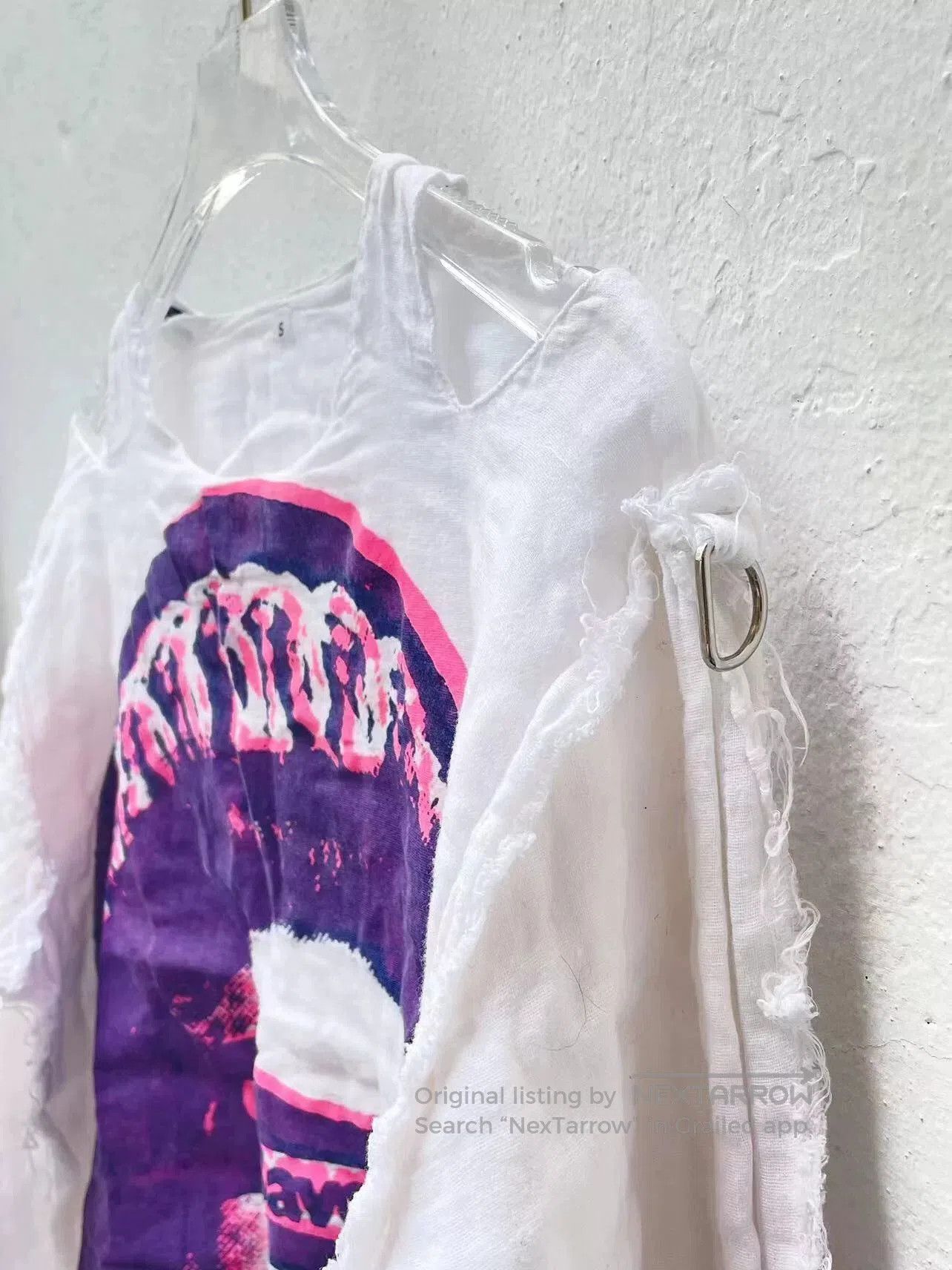 Seditionaries Punk-Inspired Sheer Top with Graphic Print. Size M / US 6-8 / IT 42-44 - 5 Thumbnail