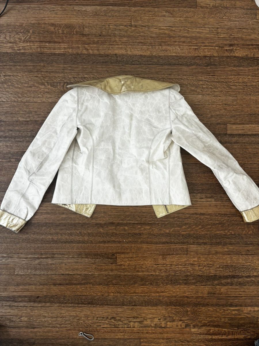 Junko Shimada Junko Shimada Gold Leather Jacket Size M / US 6-8 / IT 42-44 - 3 Thumbnail