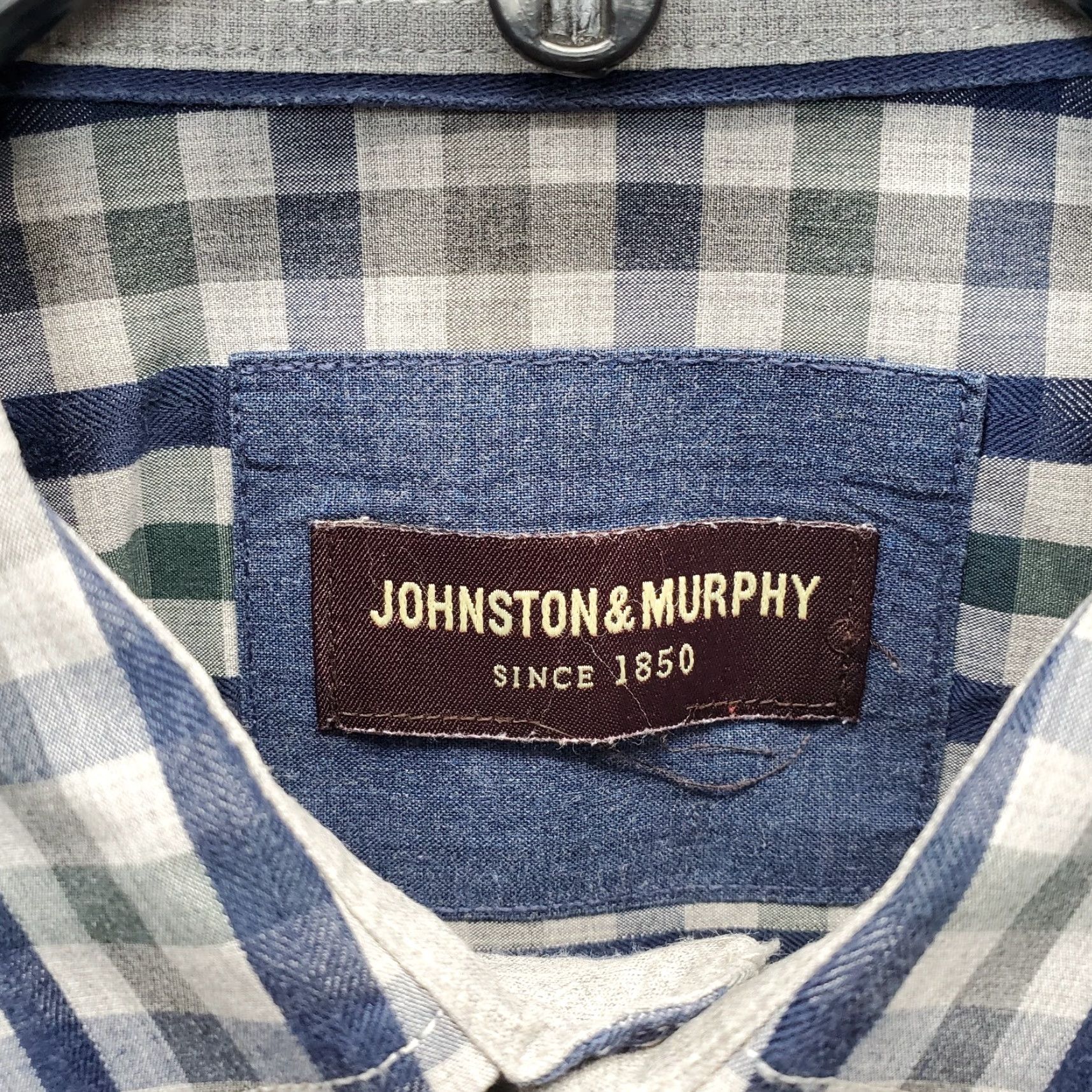 Johnston & Murphy Johnston & Murphy Shirt Mens L Multi Plaid Button-Down Chest Pocket Casual, Travel, Breathable, 100% Cotton, Regular Fit, Plaid, Long Sleeve Size US L / EU 52-54 / 3 - 5 Thumbnail