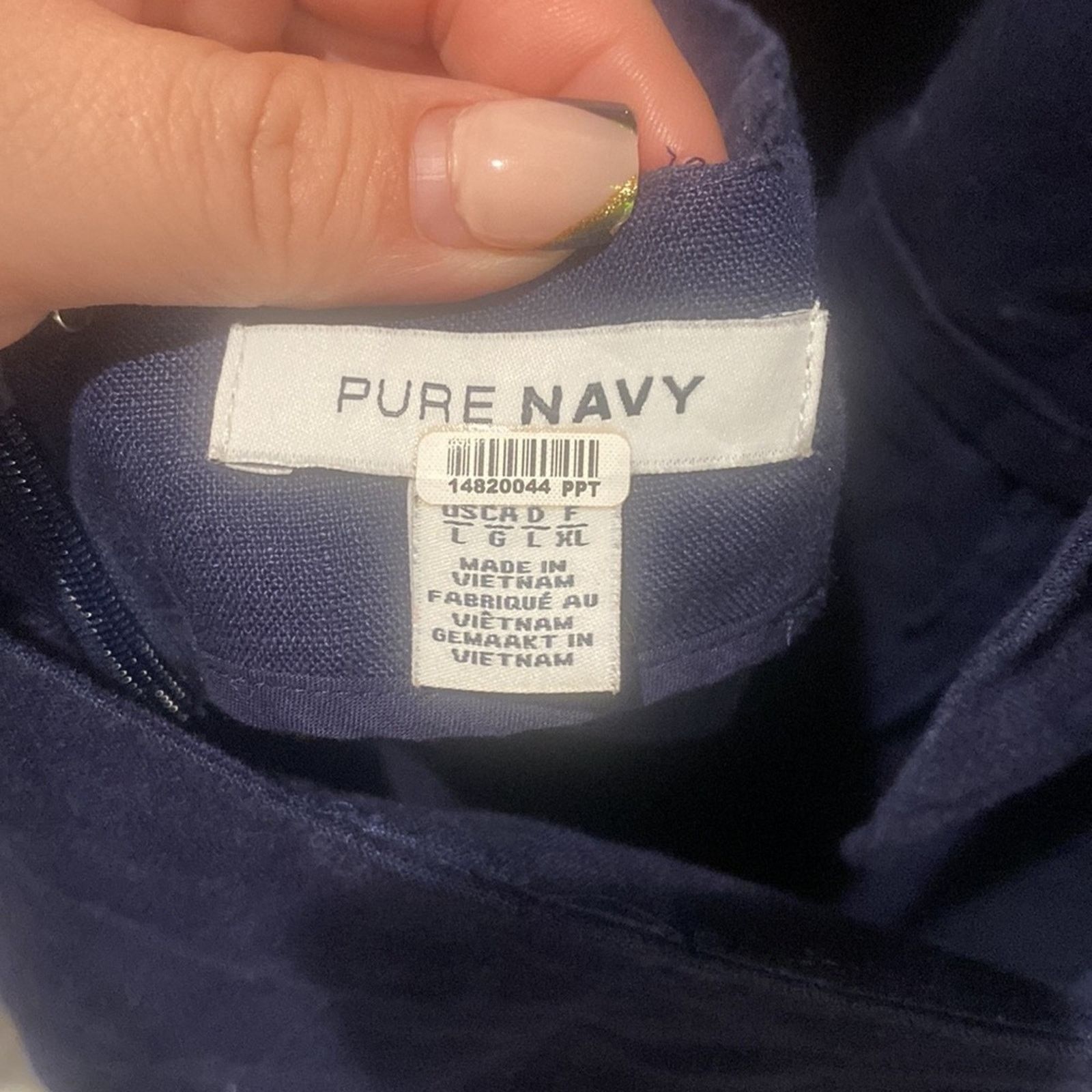 Other PURE NAVY Cropped Tie-Back Linen Jumpsuit Blue L Size 34" / US 12 / IT 48 - 7 Thumbnail