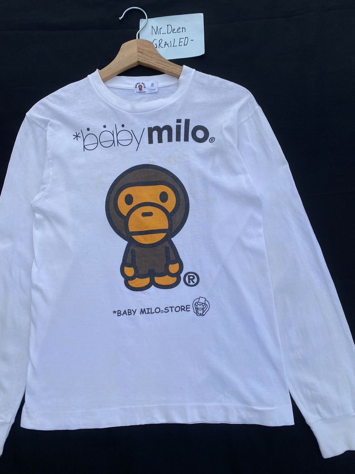 Bape Rare Vintage Baby Milo by BAPE Longsleeve Tshirt Size US S / EU 44-46 / 1 - 6 Thumbnail