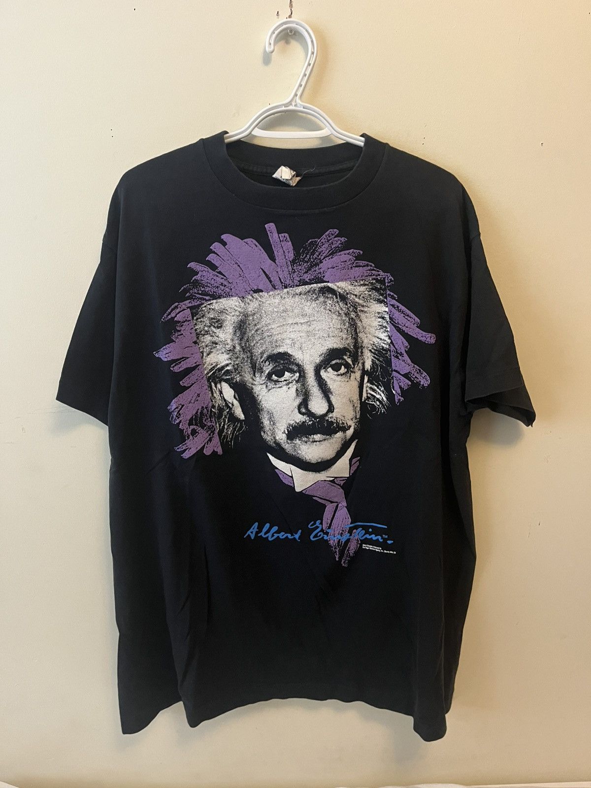 Vintage 90s Albert Einstein E=MC2 Science Art Tee Size US XL / EU 56 / 4 - 1 Thumbnail