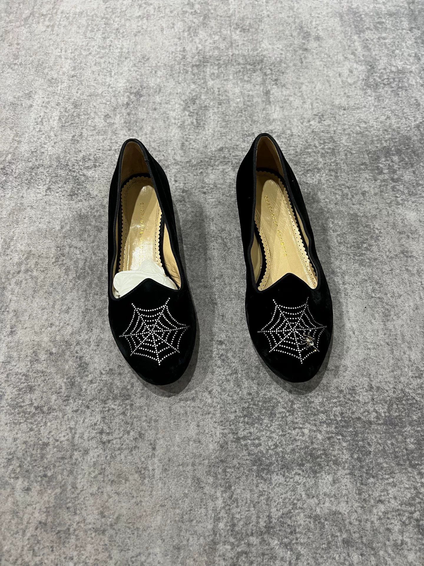 Charlotte Olympia Charlotte Olympia Velvet Spider Limited Loafer Size US 7.5 / IT 37.5 - 1 Thumbnail