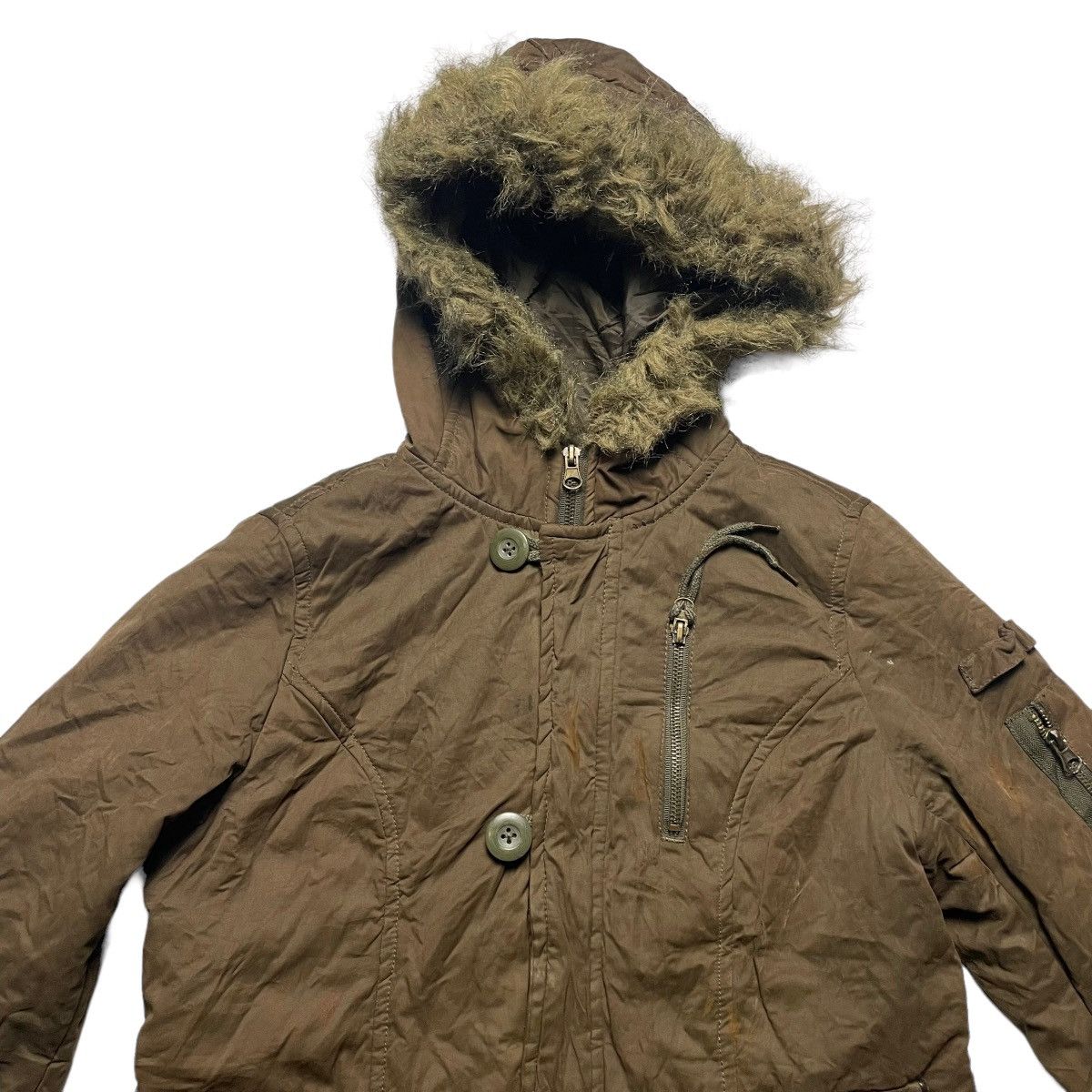 14th Addiction 🇯🇵 BOBSON BUTTON UP ZIPPER FUR SHERPA HOODIE JACKET Size US M / EU 48-50 / 2 - 3 Thumbnail