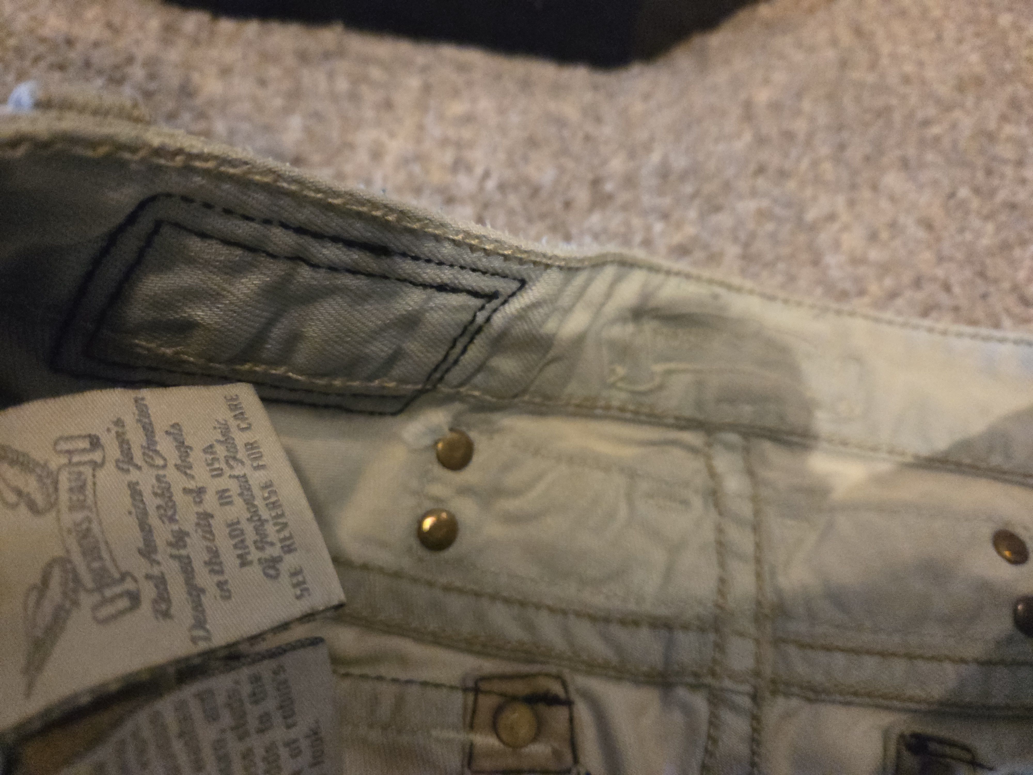Robins Jeans Long flaps w/ Onyx ans silver studs future wash blue Size US 28 / EU 44 - 5 Thumbnail