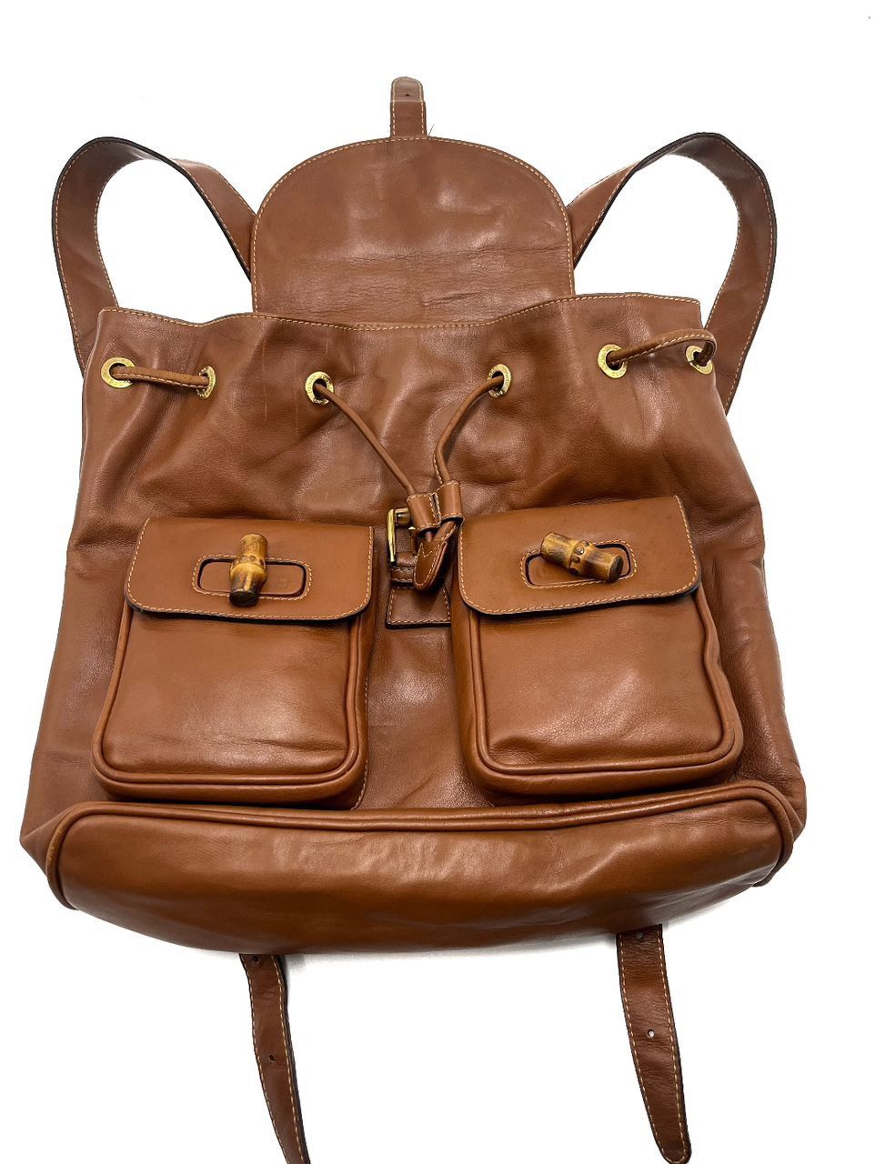 Gucci Authentic vintage GUCCI Bamboo Backpack Size ONE SIZE - 16 Thumbnail