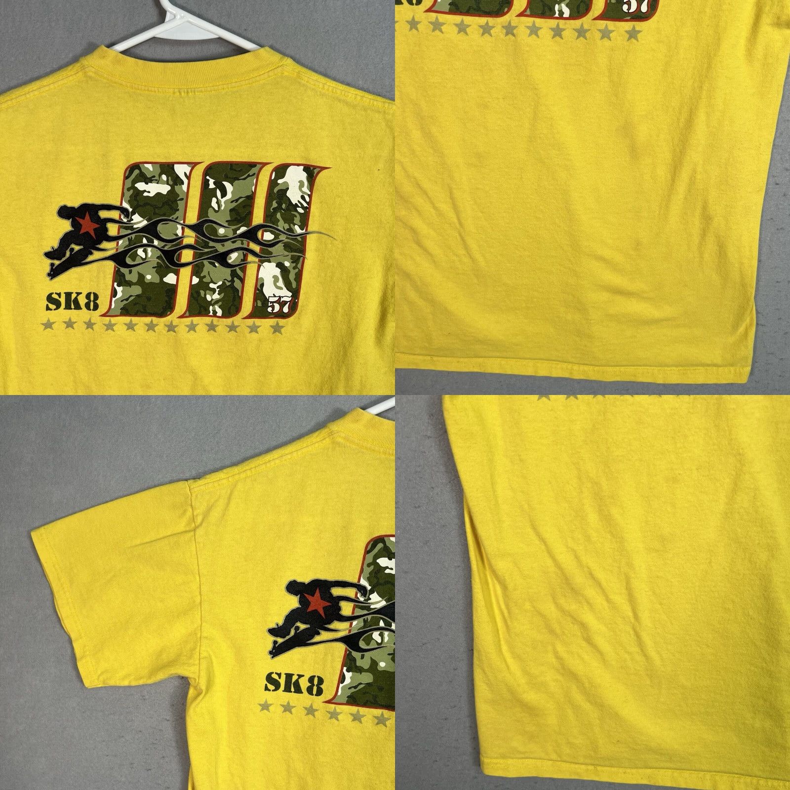 Vintage VINTAGE 90s Afterburn Urban Skate Squad T Shirt Adult Medium Yellow Mens Graphic Tee Sportswear/Beach 1990s Mens Medium Yellow Graphic Tee Mens Size US M / EU 48-50 / 2 - 8 Thumbnail