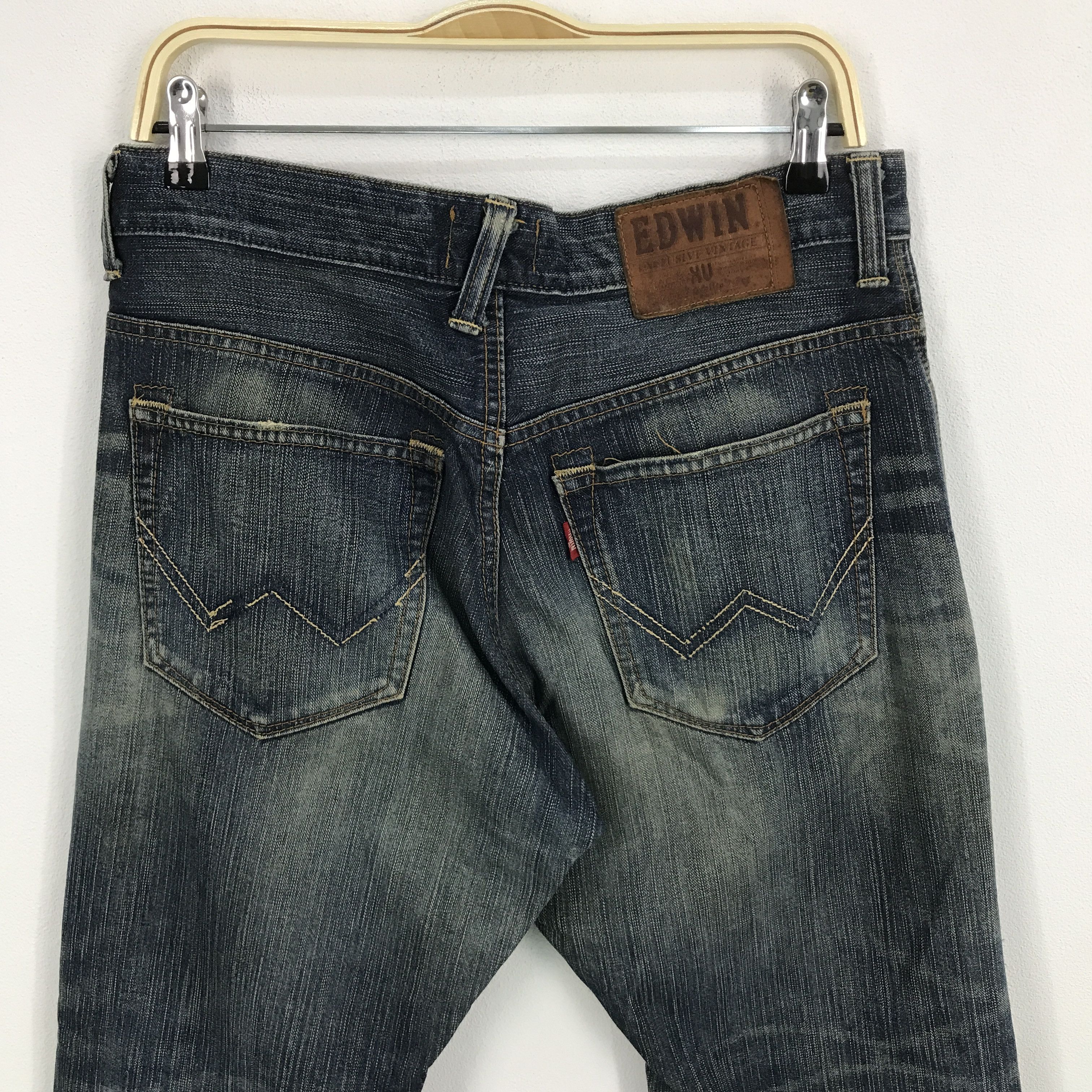 Japanese Brand edwin japan distressed jeans gothic style pants Size US 32 / EU 48 - 5 Thumbnail