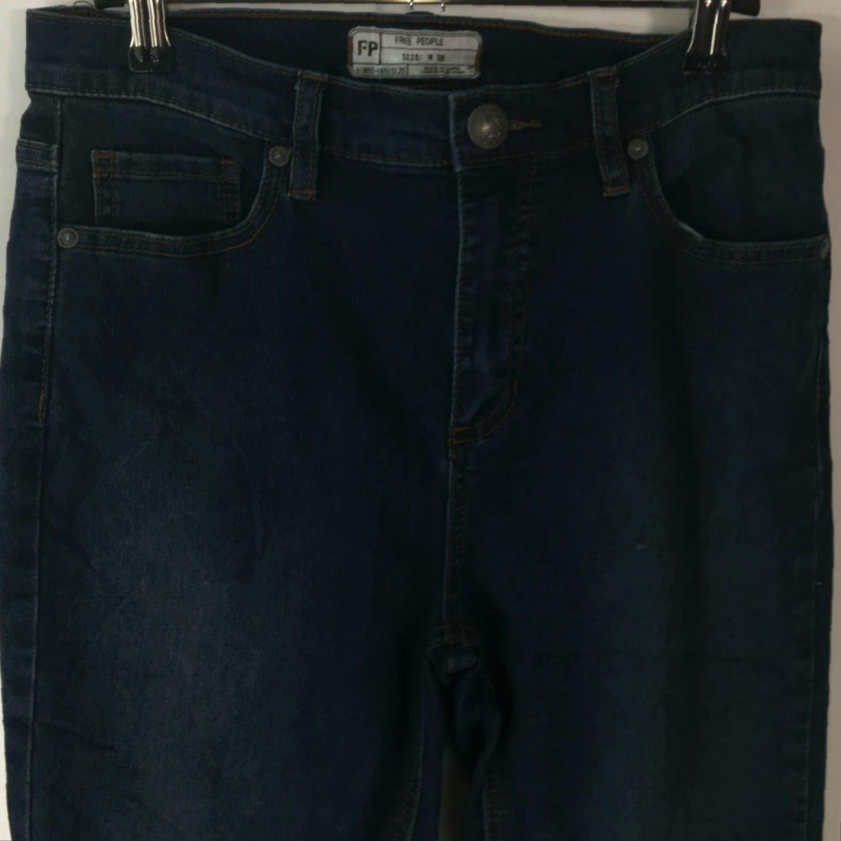 Free People Free People Blue Skinny Jeans Womens Regular Fit 28 Waist 26 Inseam 5-Pocket Comfort Stretch Size 28" / US 6 / IT 42 - 2 Thumbnail
