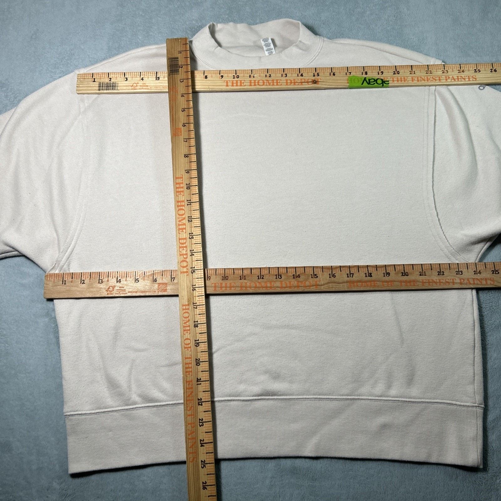 Alo Alo Blank Crewneck Sweatshirt Large Sweater Cream Ivory Size US L / EU 52-54 / 3 - 10 Thumbnail