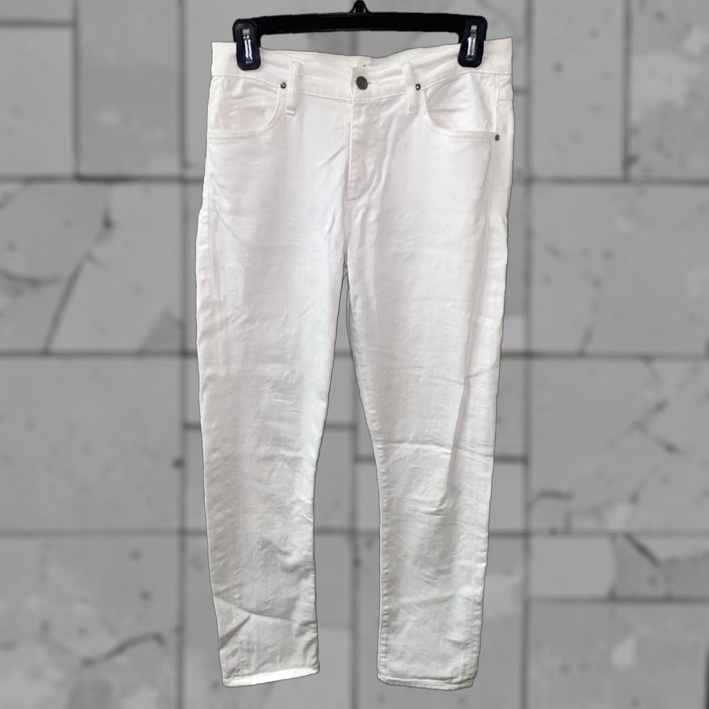 Citizens Of Humanity Citizens of Humanity Jeans Womens White Cotton Zip Fly Pants 27 (Actual 29 x 28) - Casual, Regular Size, Inseam 28, 2010s Era Size 27" / US 4 / IT 40 - 1 Thumbnail