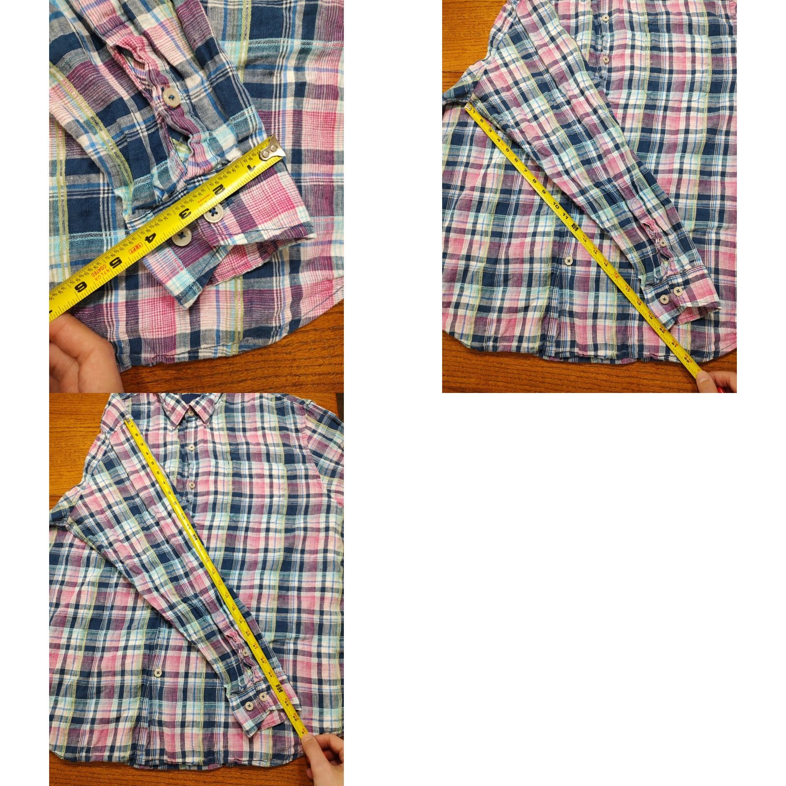 Tommy Bahama Tommy Bahama Shirt Men 2XL Plaid Linen Long Sleeve Button-Up Blue Pink White Casual Size US XXL / EU 58 / 5 - 8 Thumbnail