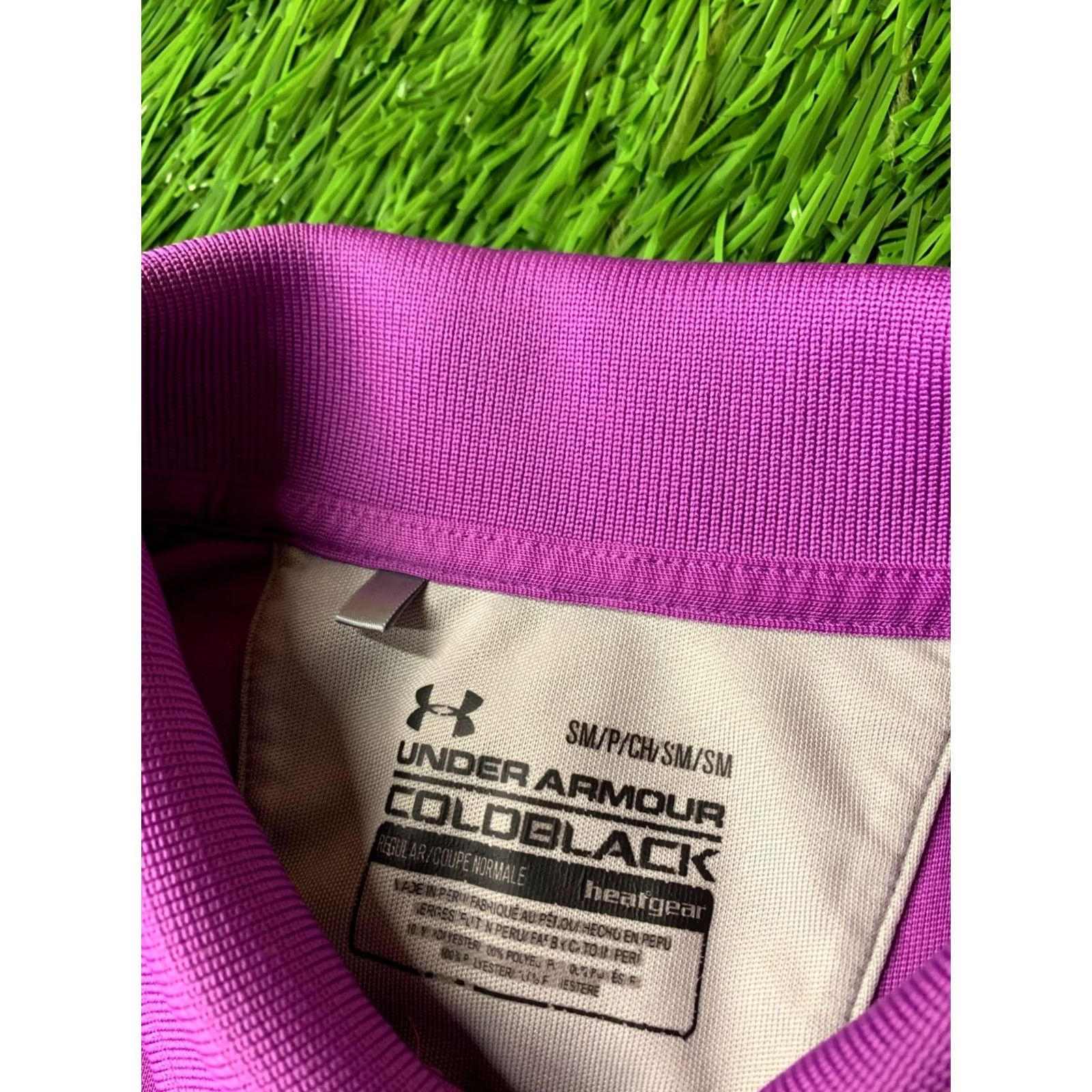 Under Armour Under Armour Polo Shirt Mens Short Sleeve 2012 HeatGear Coldblack Violet and Gray S Regular Size US S / EU 44-46 / 1 - 6 Thumbnail