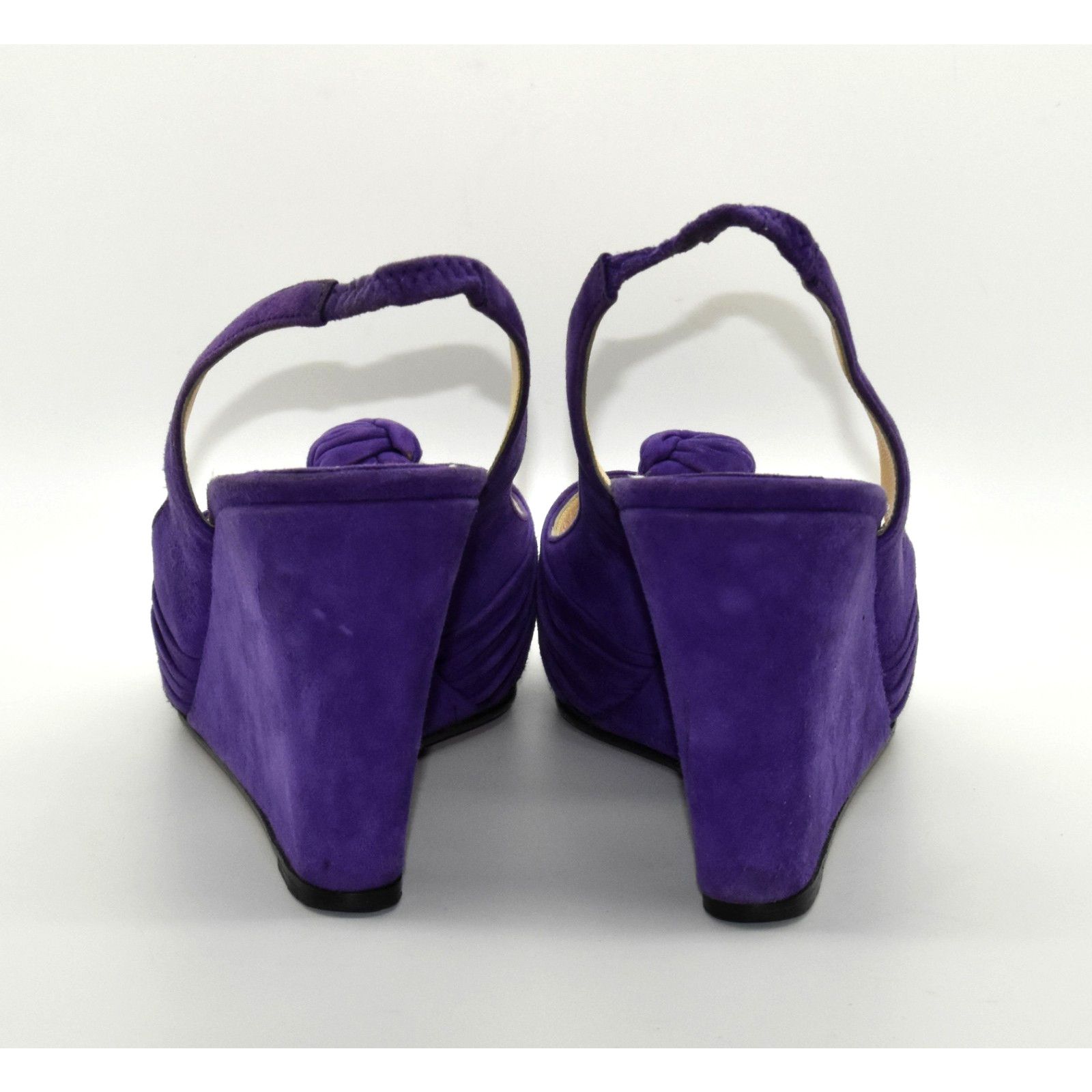 Christian Louboutin CHRISTIAN LOUBOUTIN Peep Toe Wedge Slingbacks Sz 40.5 $950 Size US 10.5 / IT 40.5 - 7 Thumbnail