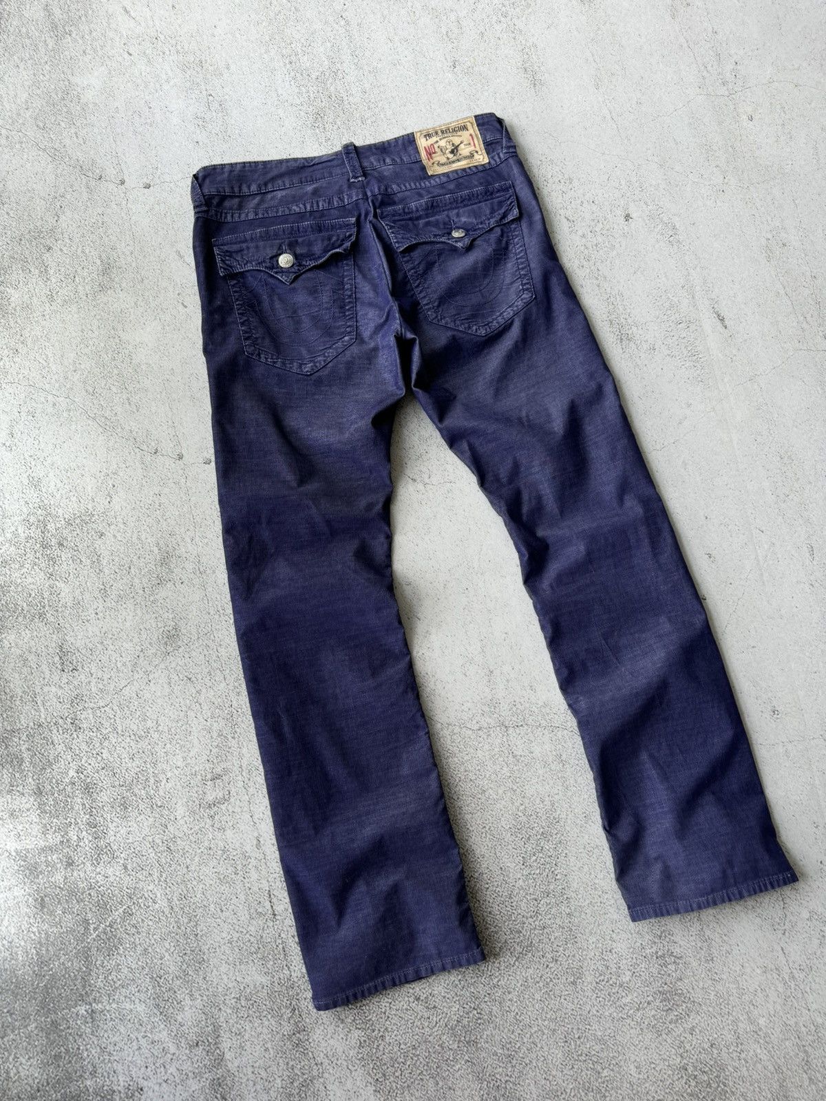 True Religion × Vintage True Religion Budda Purple Corduroy Y2K Pants Size US 33 - 3 Thumbnail