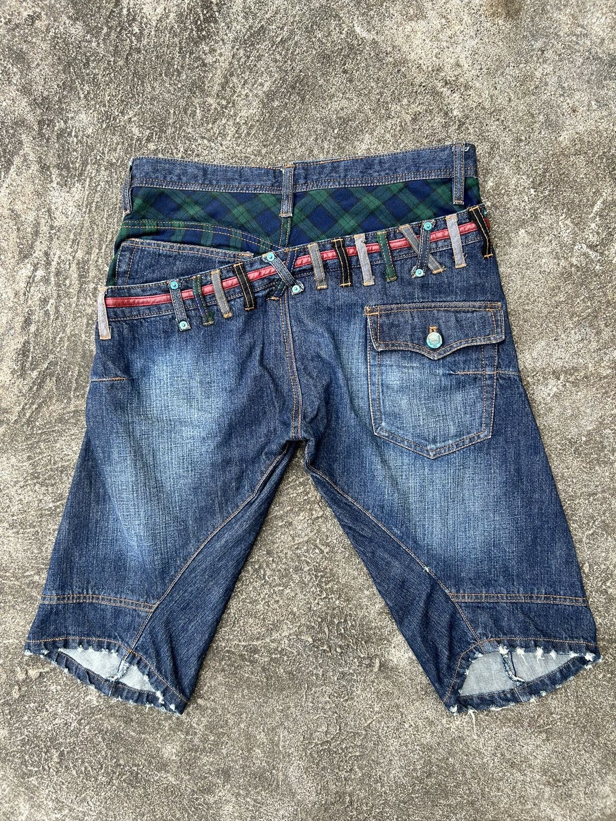 If Six Was Nine × Japanese Brand × Le Grande Bleu (L.G.B.) Double waish denim short pants Ifsixwasnine lgb style Size US 26 / EU 42 - 7 Thumbnail