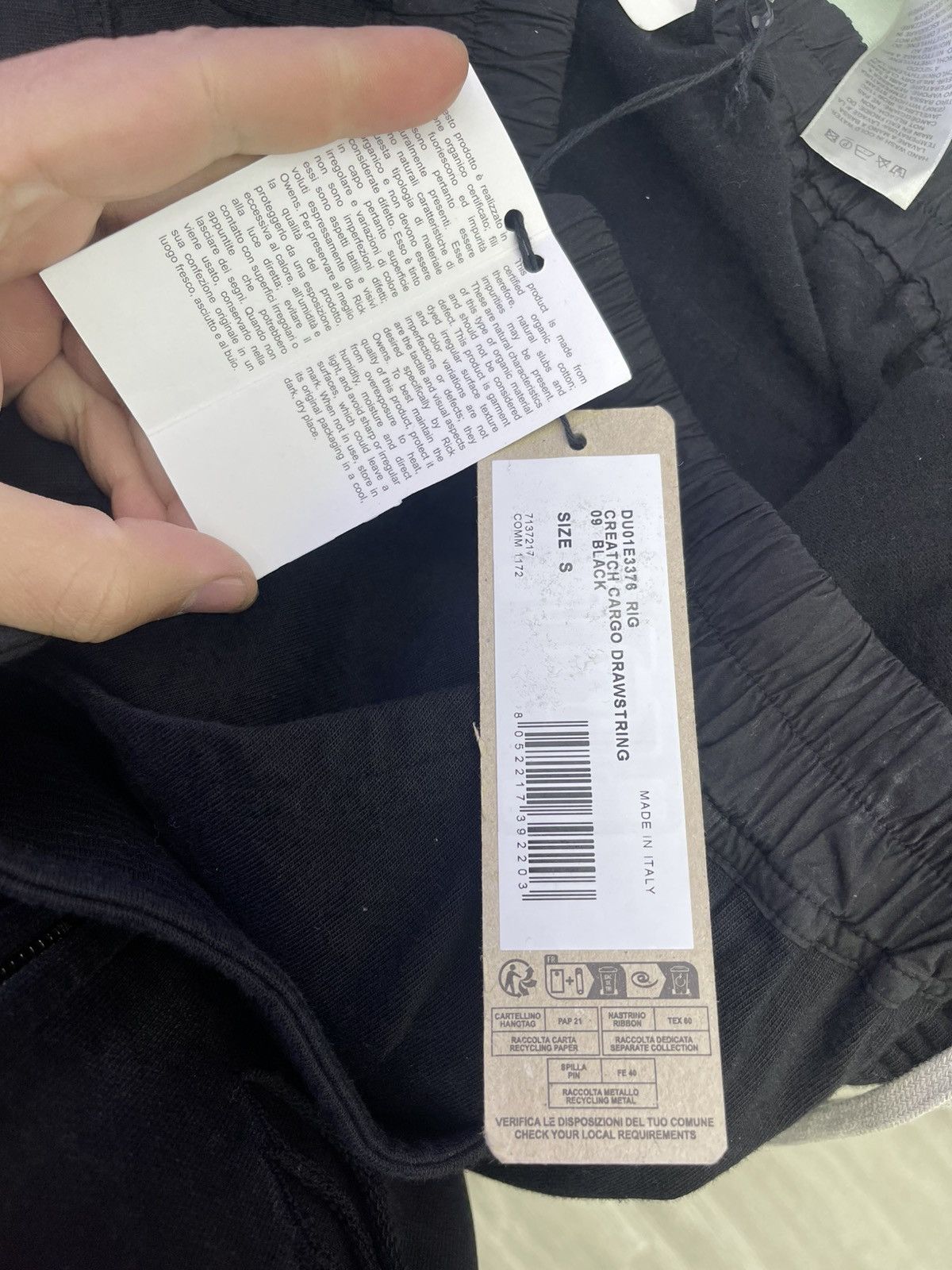 Rick Owens Rick Owens “Hollywood Creatch” Sweatpants (black) Size US 28 / EU 44 - 6 Thumbnail