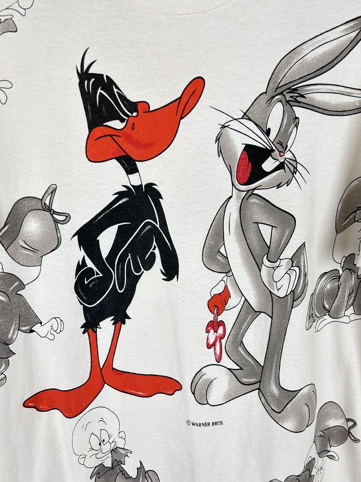 Vintage 90s Vintage Warner Bros Daffy Duck Bugs Bunny AOP T-Shirt Size US L / EU 52-54 / 3 - 2 Thumbnail