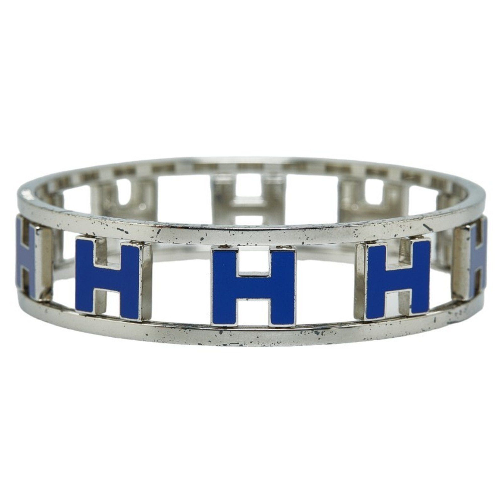 image of Hermes Metal Bangle Blue, Women's