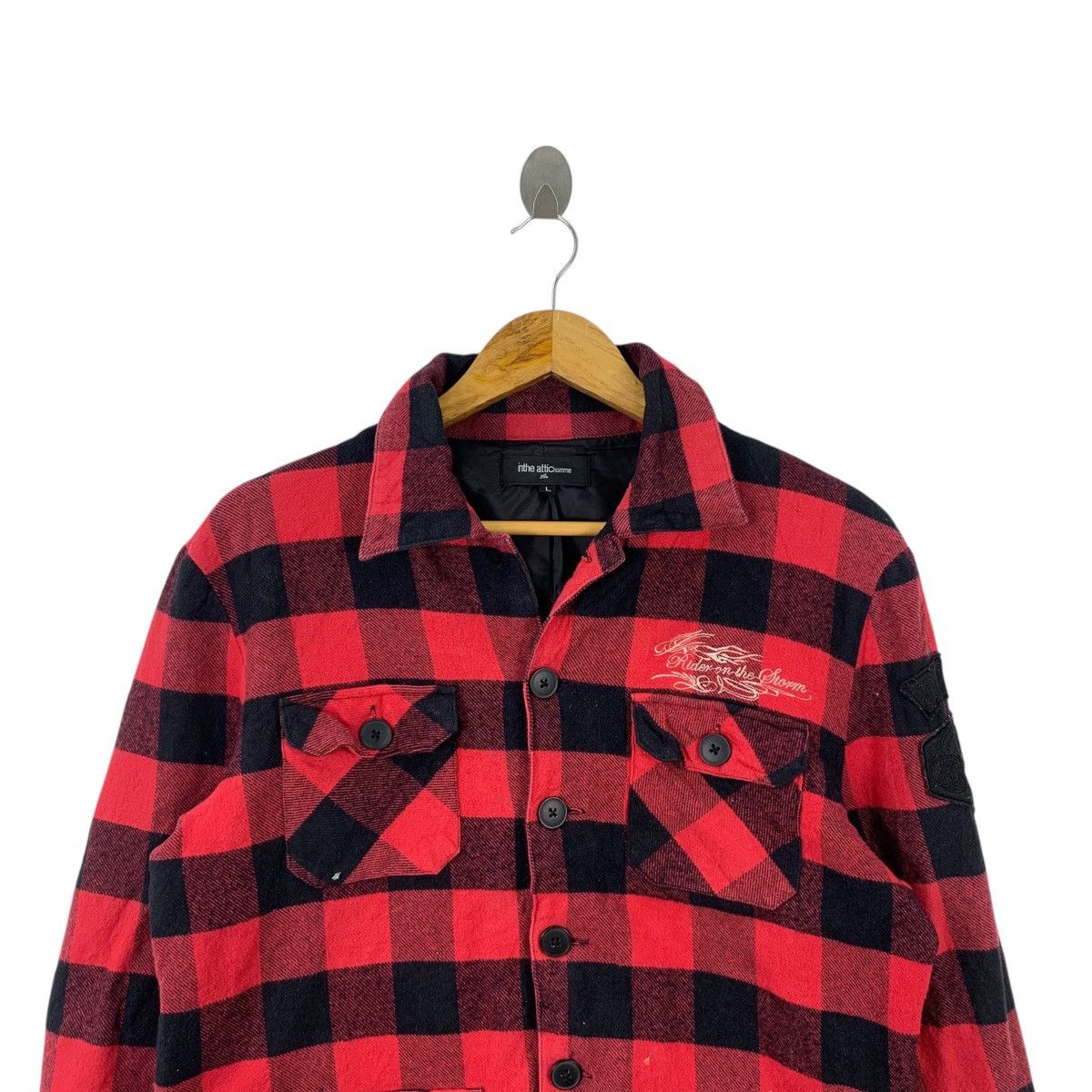 In The Attic × Japanese Brand IN THE ATTIC Homme Japanese Brand Casualwear Checkered Shirt Size US L / EU 52-54 / 3 - 4 Thumbnail