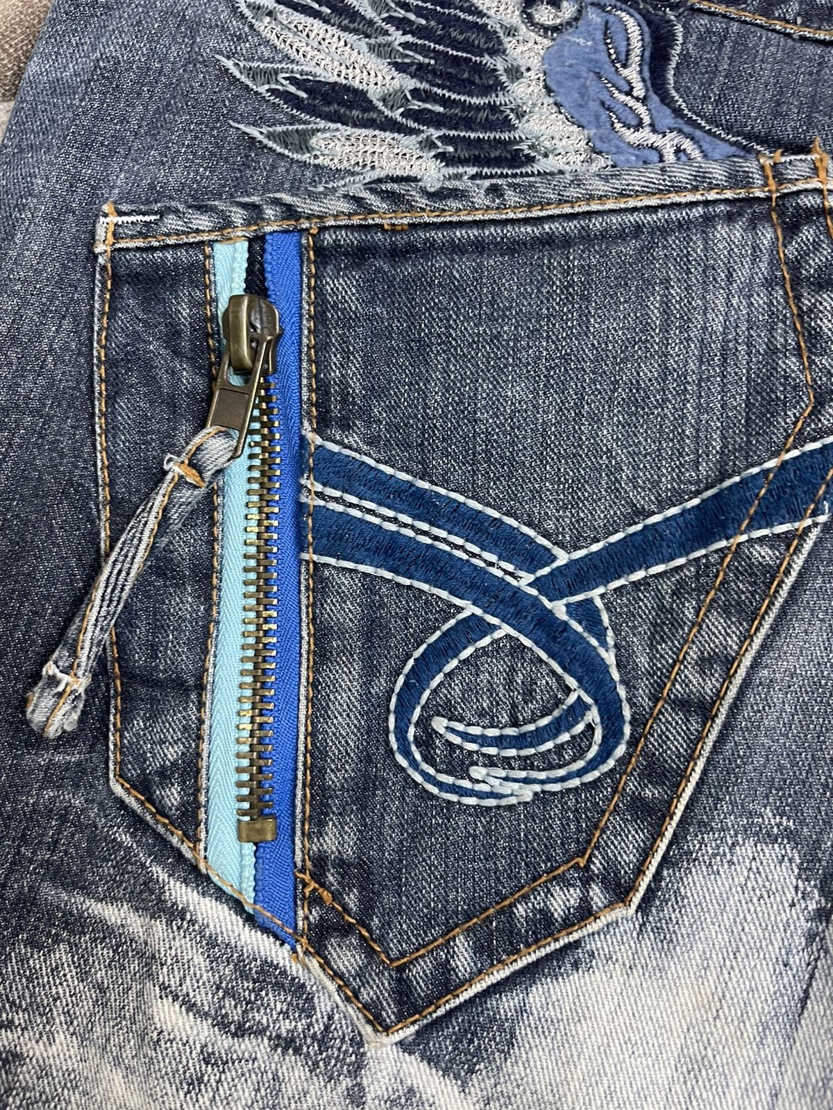 Japanese Brand Sky Bomber Jeans Streetwear Size US 35 - 21 Thumbnail