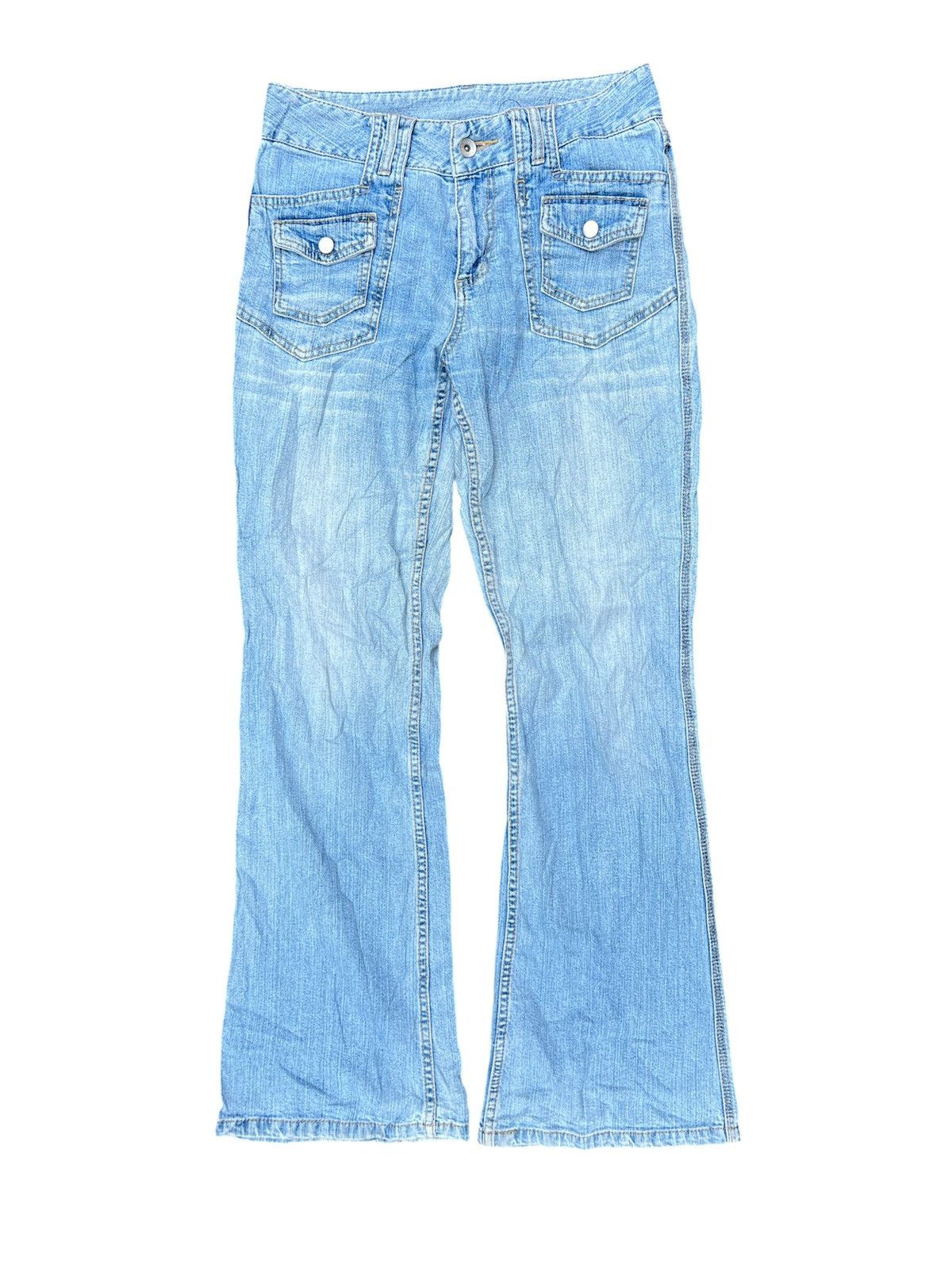 Japanese Brand 7. Japanase Brand Basic Wash Flare jeans Size 28" / US 6 / IT 42 - 1 Thumbnail